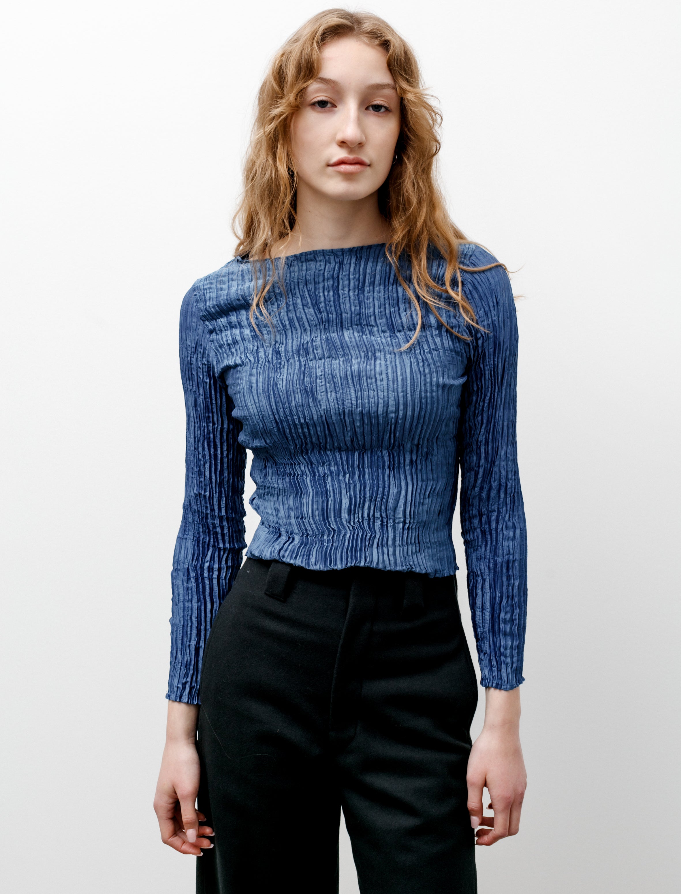 Azur Long Sleeved Top Dark Indigo