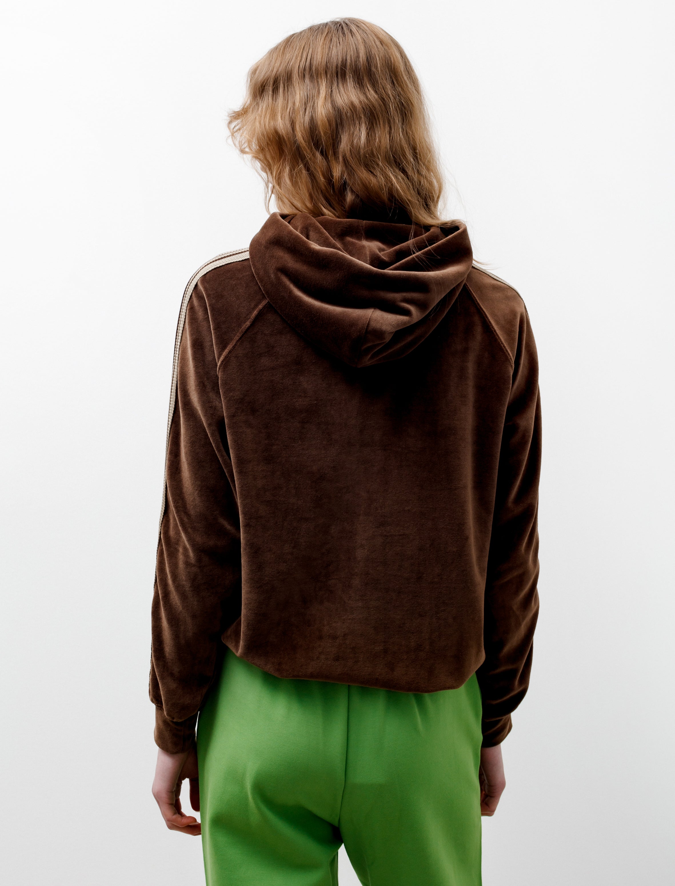 Needles Track Hoody Velour Brown