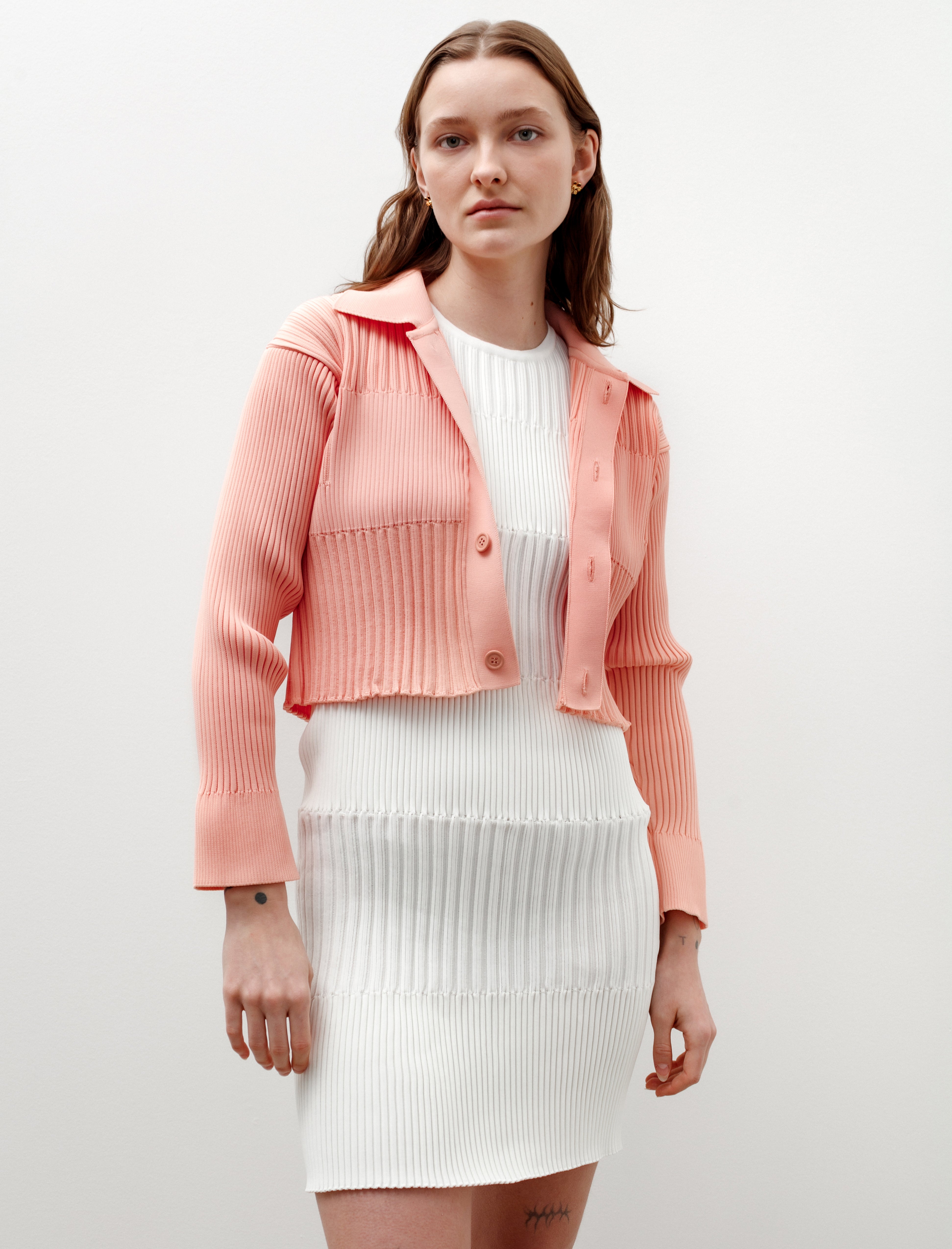 CFCL Fluted Cardigan 2 Salmon – Neighbour