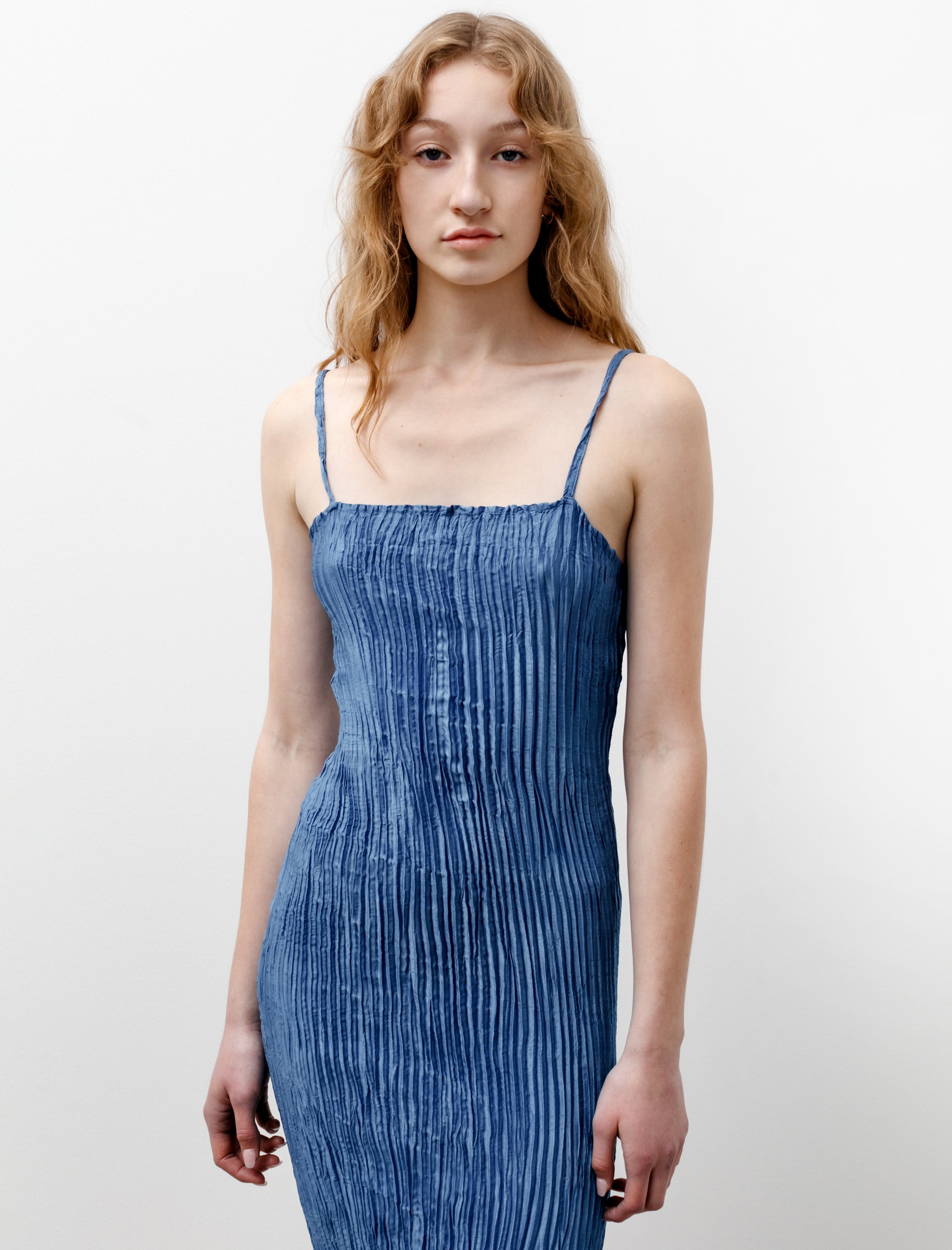 Azur Camisole Tube Dress Long Light Indigo