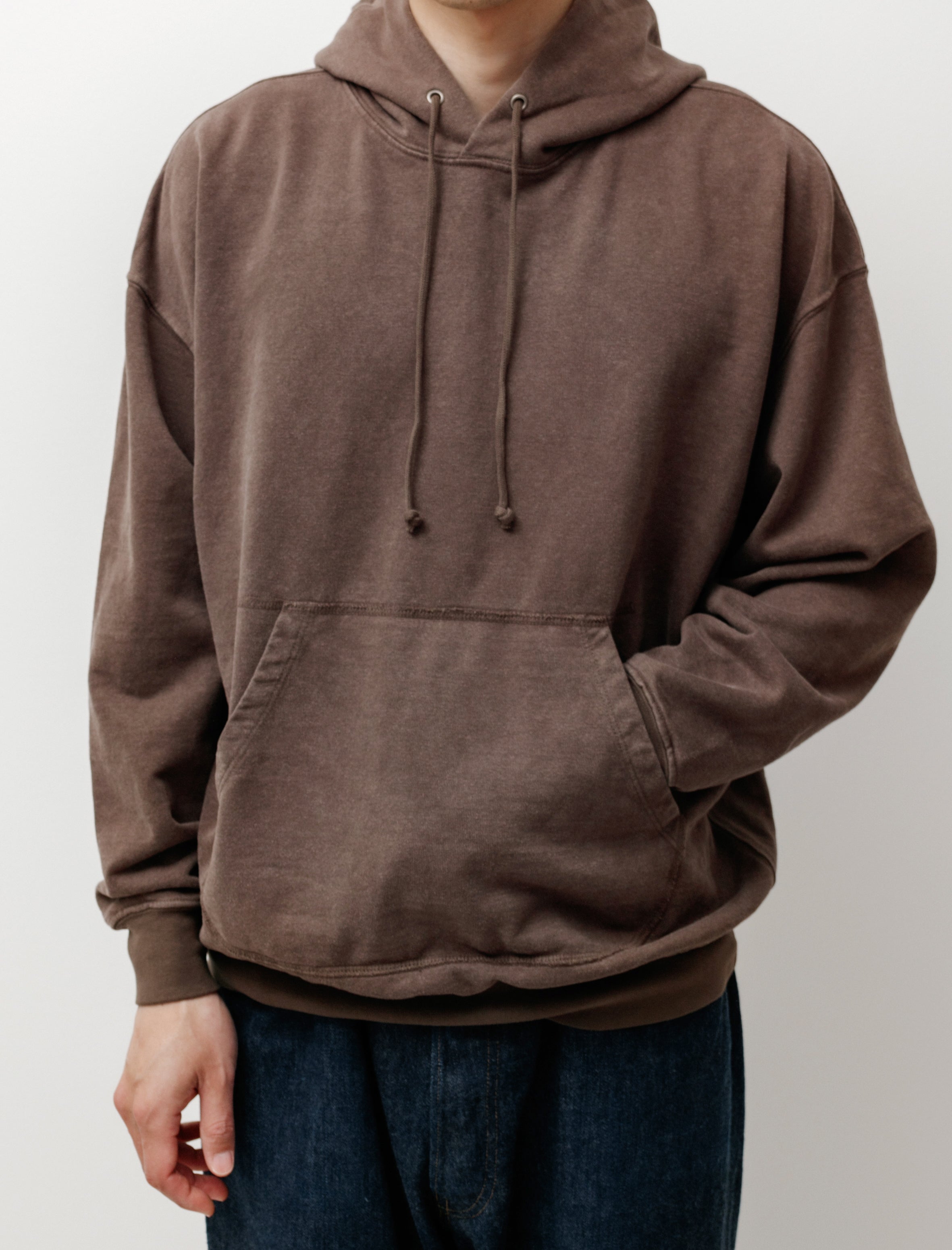 Hooded Sweatshirt Organic Cotton Hemp Faded Brown