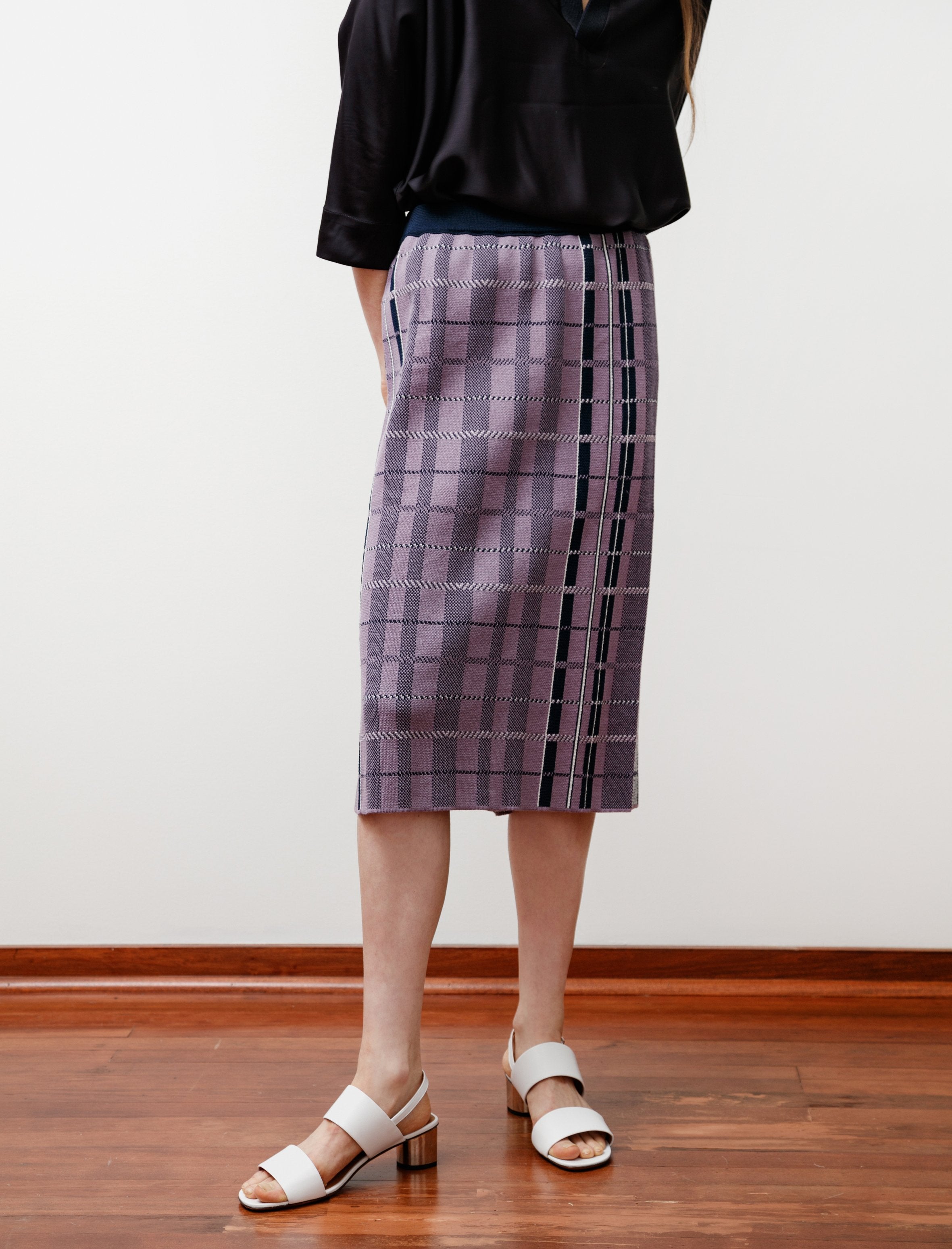 Stephan Schneider Top Skirt Cooling Check Lilac