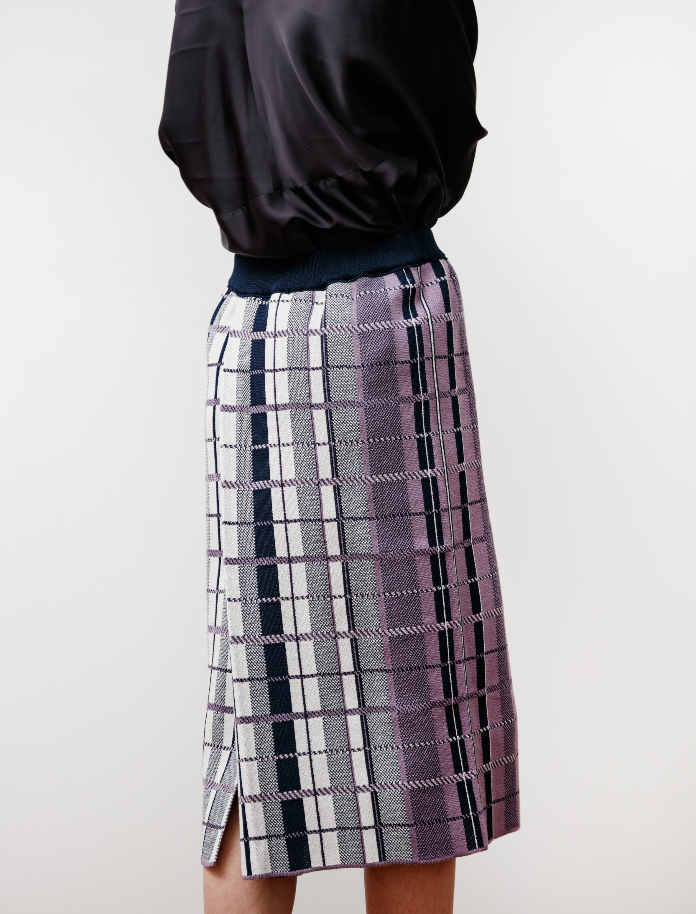 Stephan Schneider Top Skirt Cooling Check Lilac