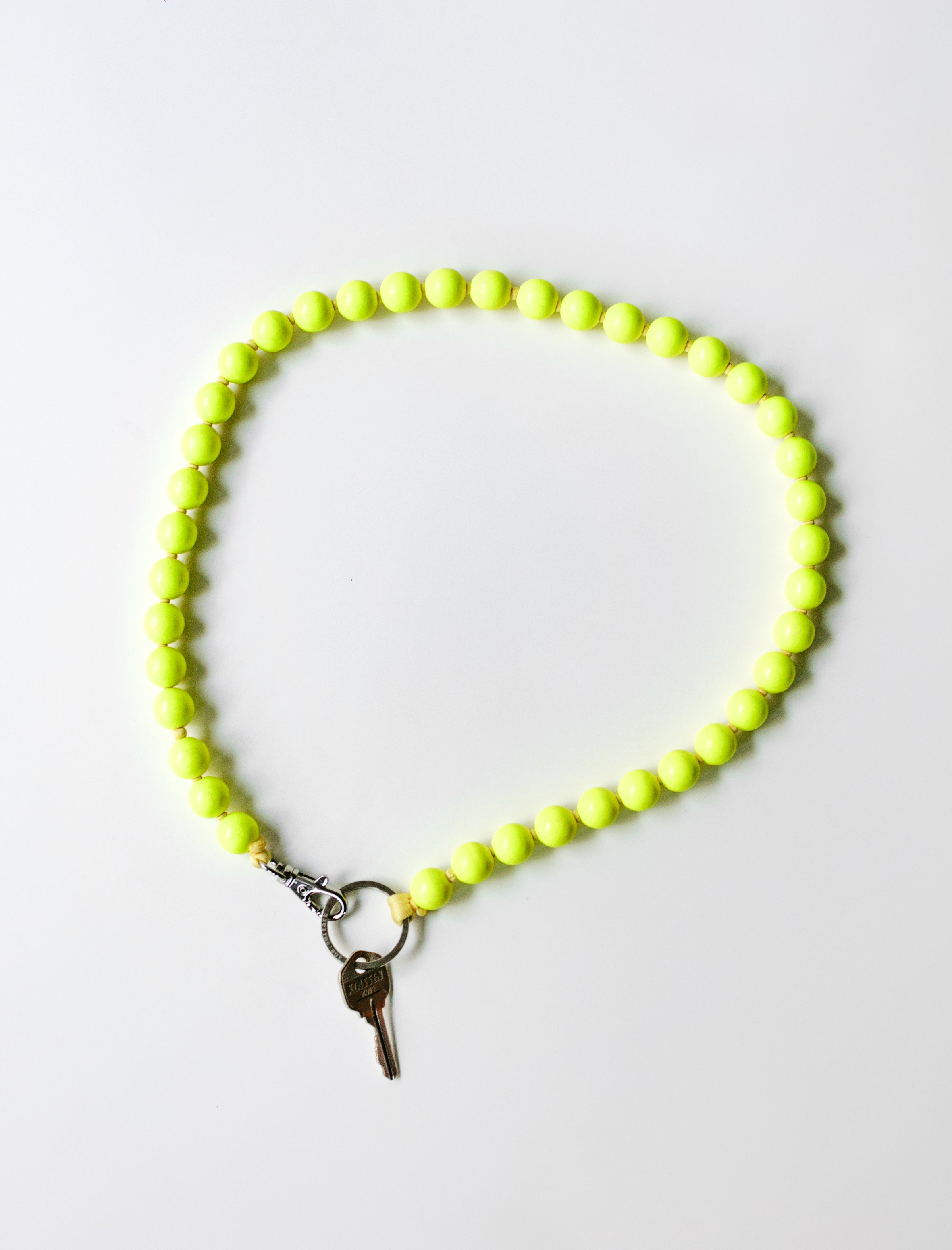 Ina Seifart Thick Perlen Keyholder Long Neon Yellow/Yellow