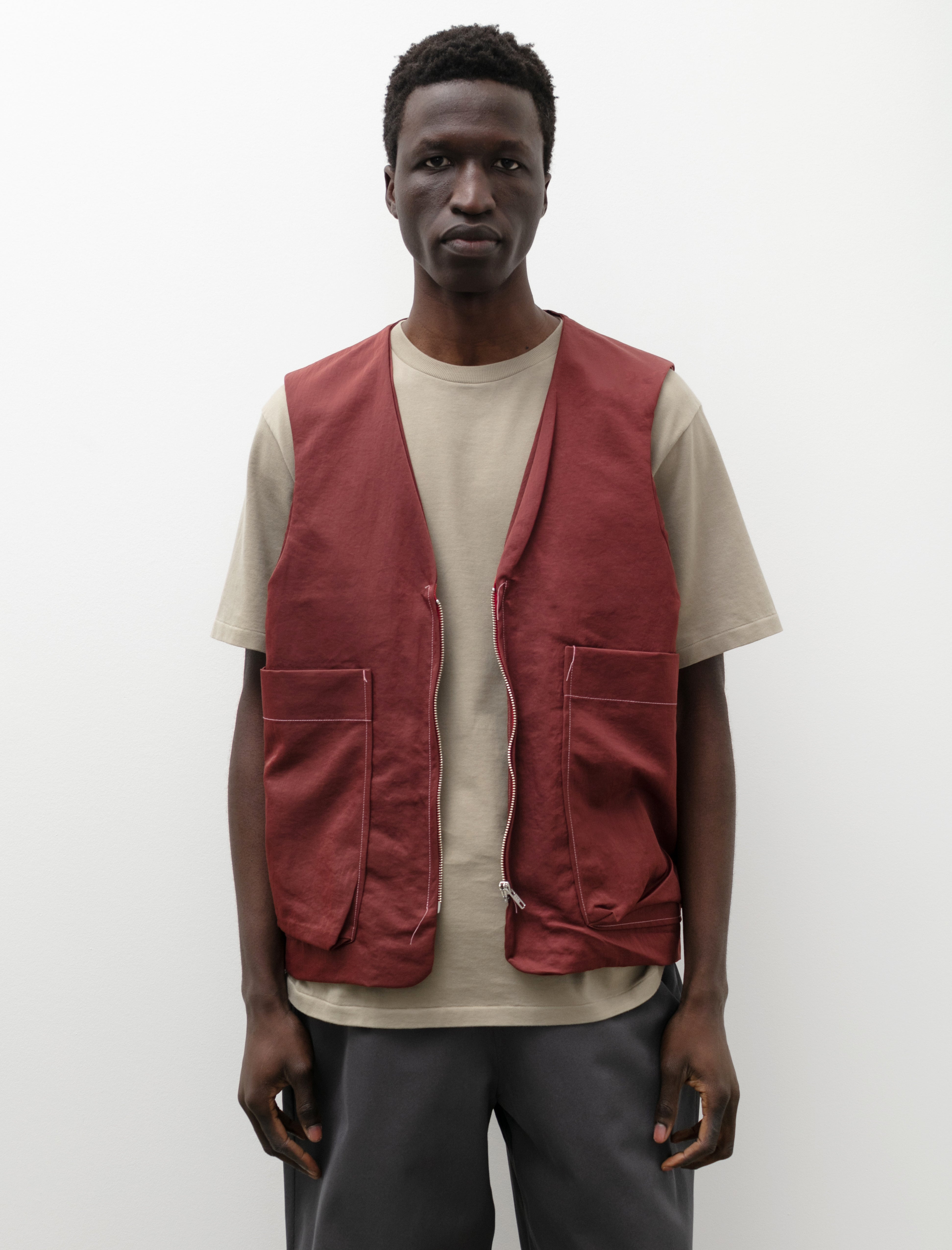 Zip Vest Brick Red