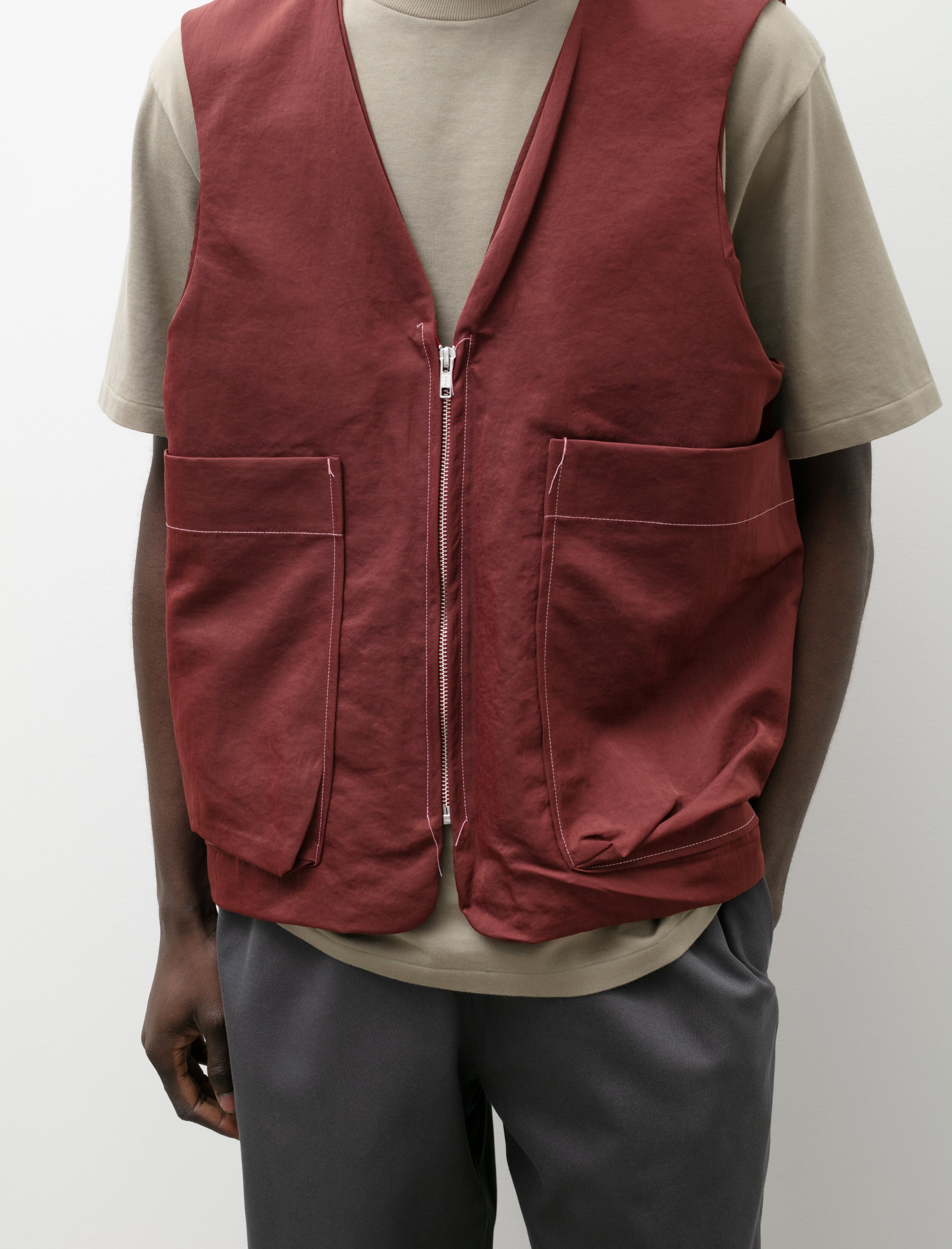 Zip Vest Brick Red