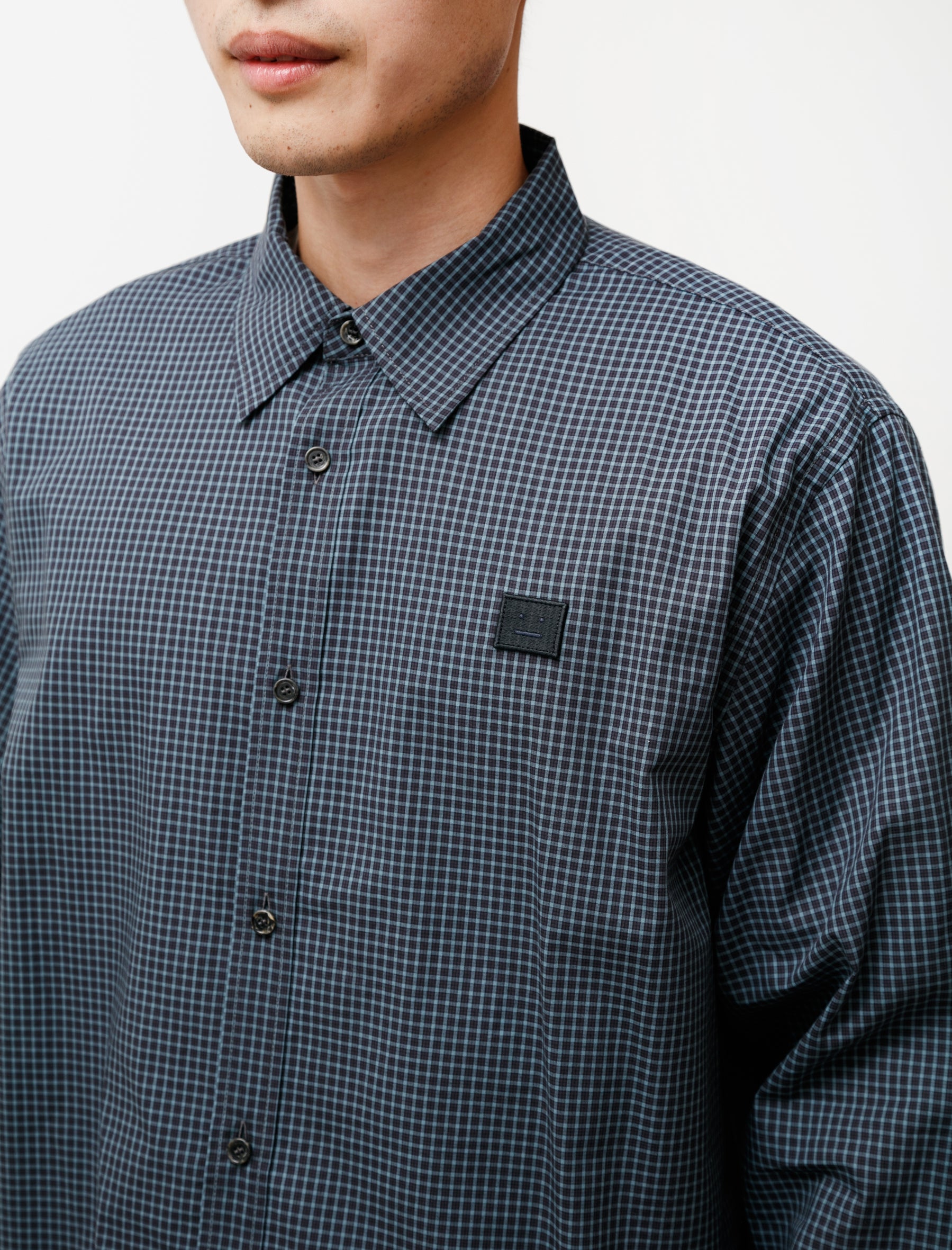 Relaxed Micro Check Shirt Face