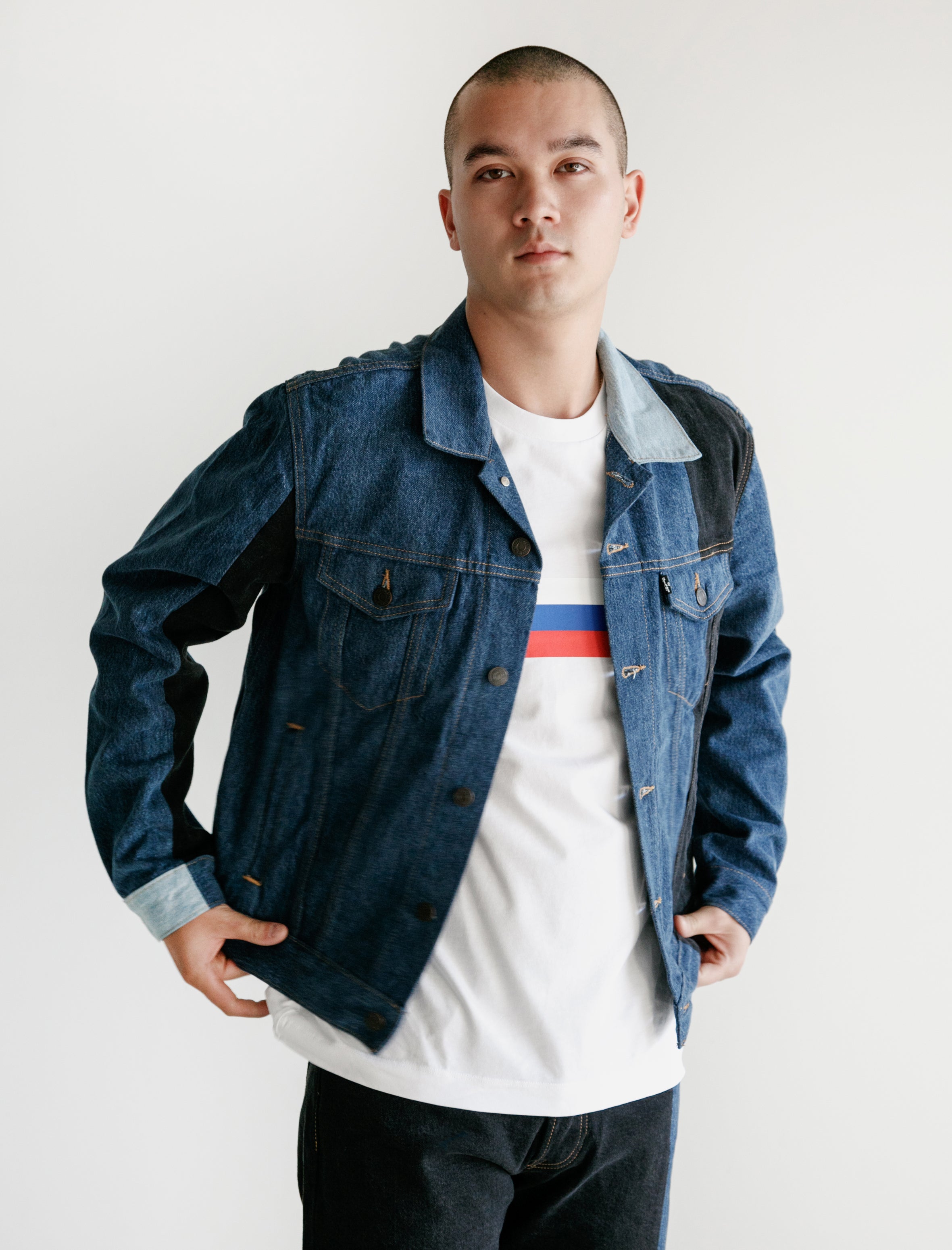 Gosha Rubchinskiy Levi's Patchwork Jacket Navy