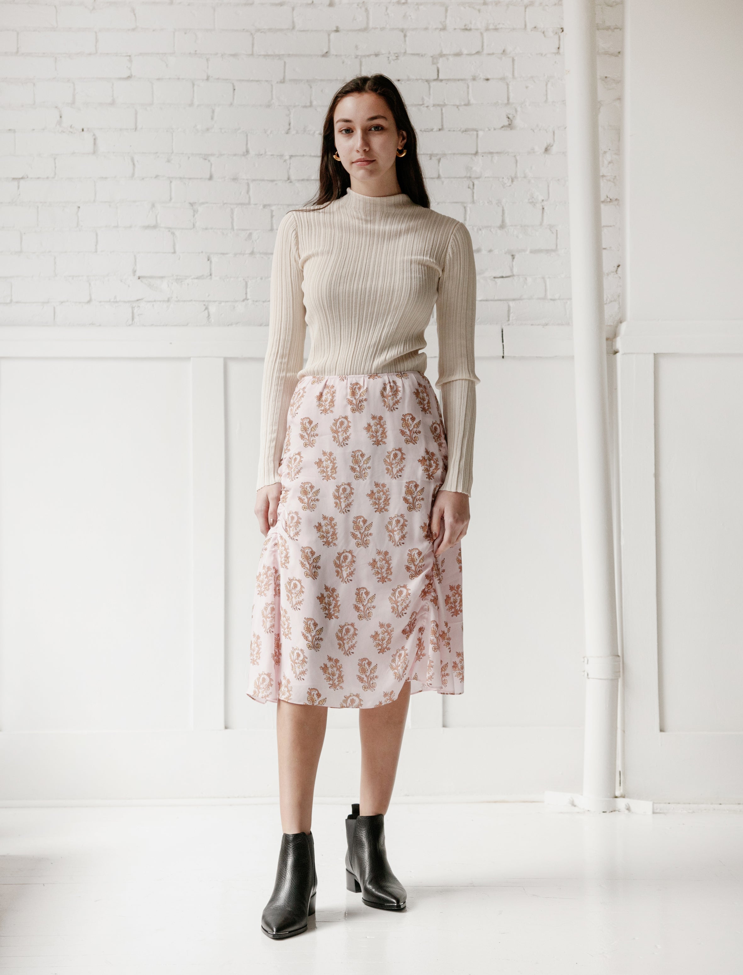 Acne Studios Iza Flower Skirt Pink/Orange