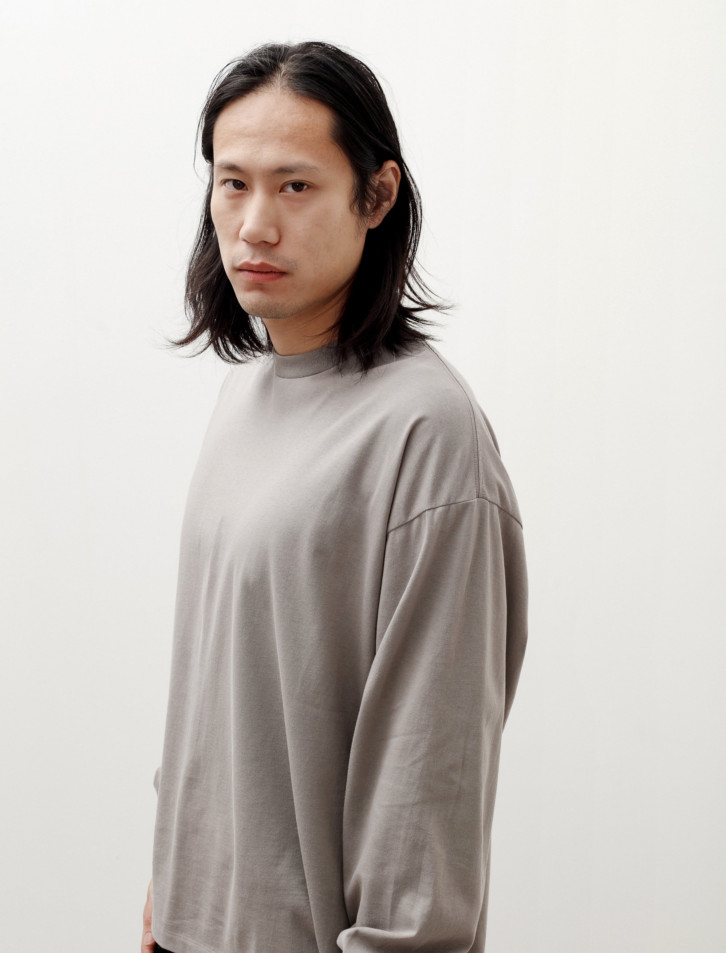 Polyploid Oversize Longsleeve Pullover C Cotton Gray