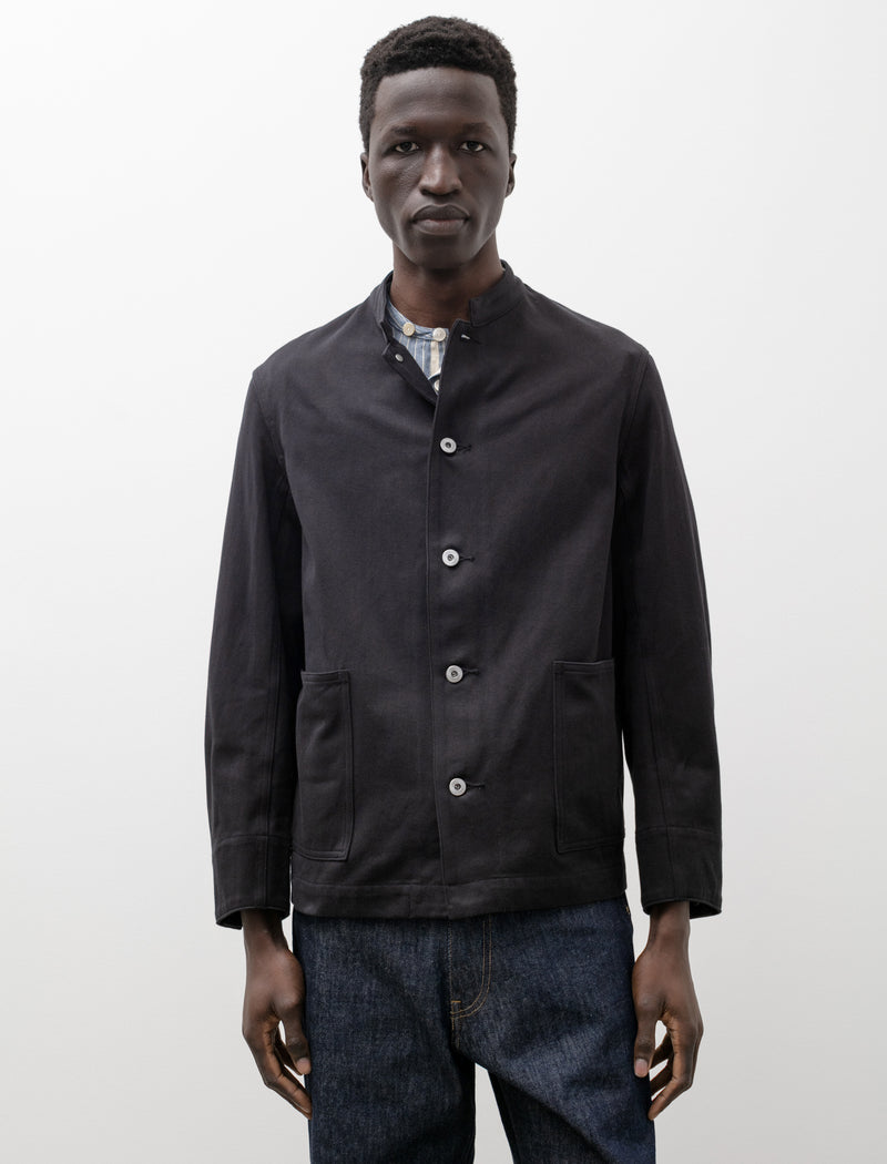 Taiga Takahashi Lot 104 Band Collar Shirt Black – Neighbour