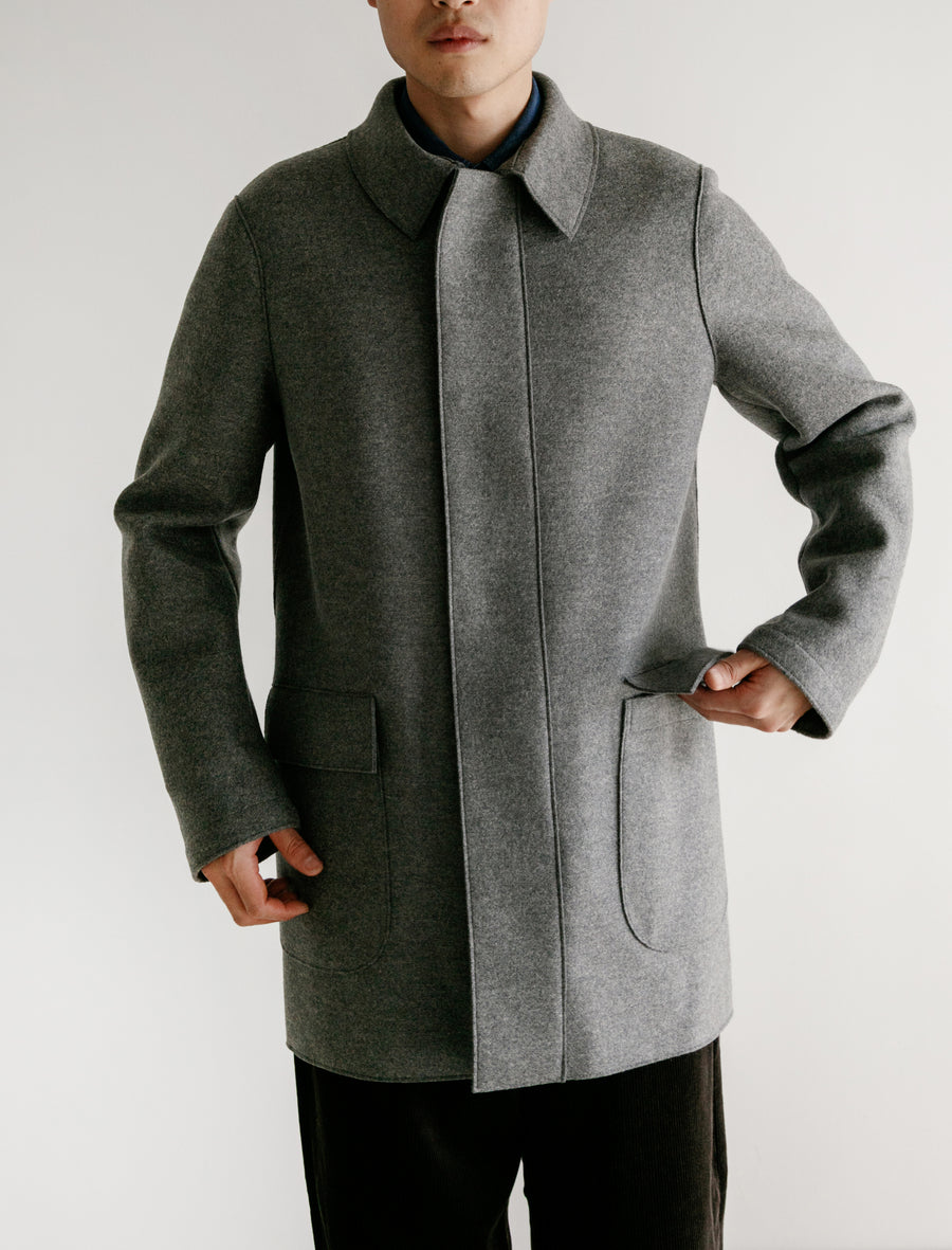 Harris Wharf London Pressed Wool Shirt Jacket In Almond