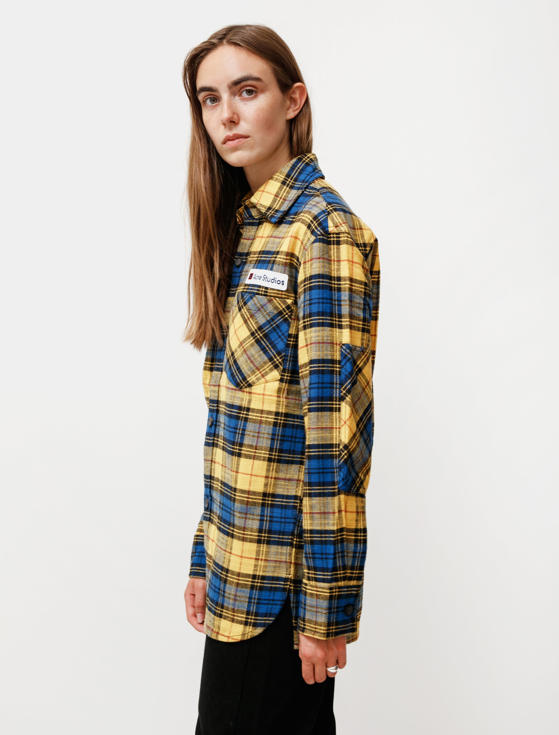 Acne Studios Flannel Face Yellow Black