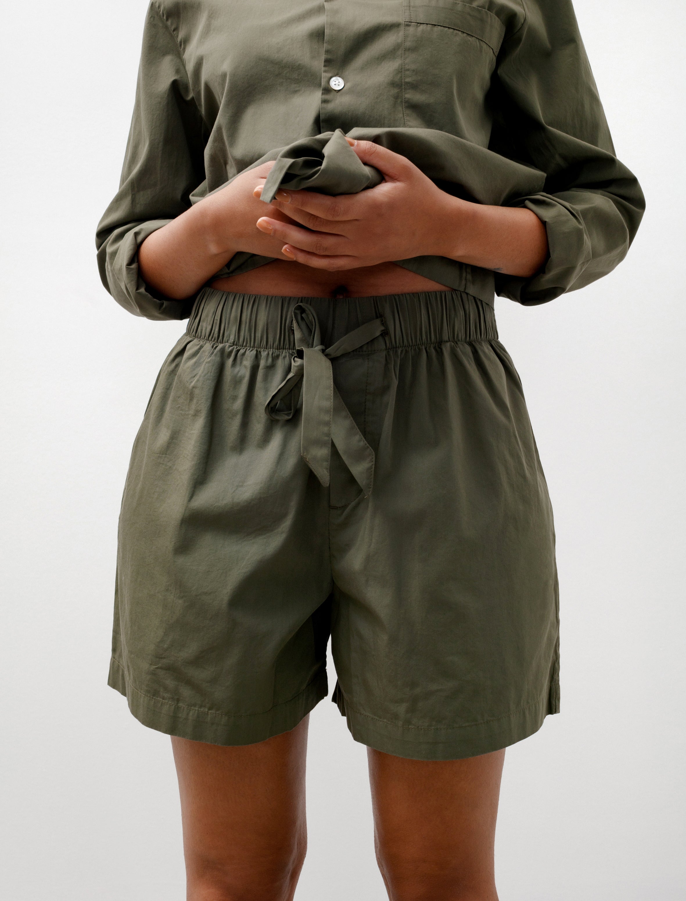 Tekla Poplin Shorts Willow