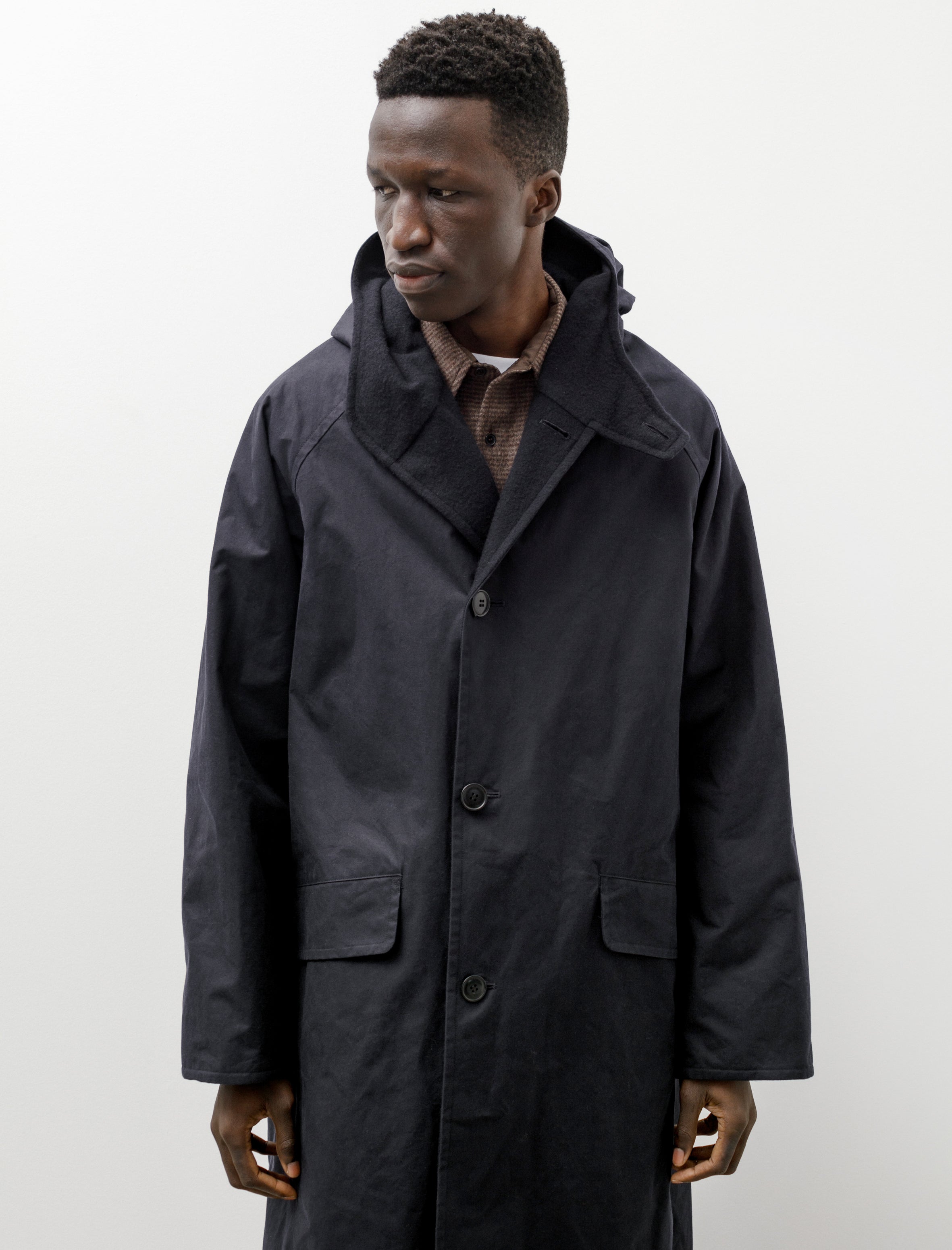 Hooded Coat Navy