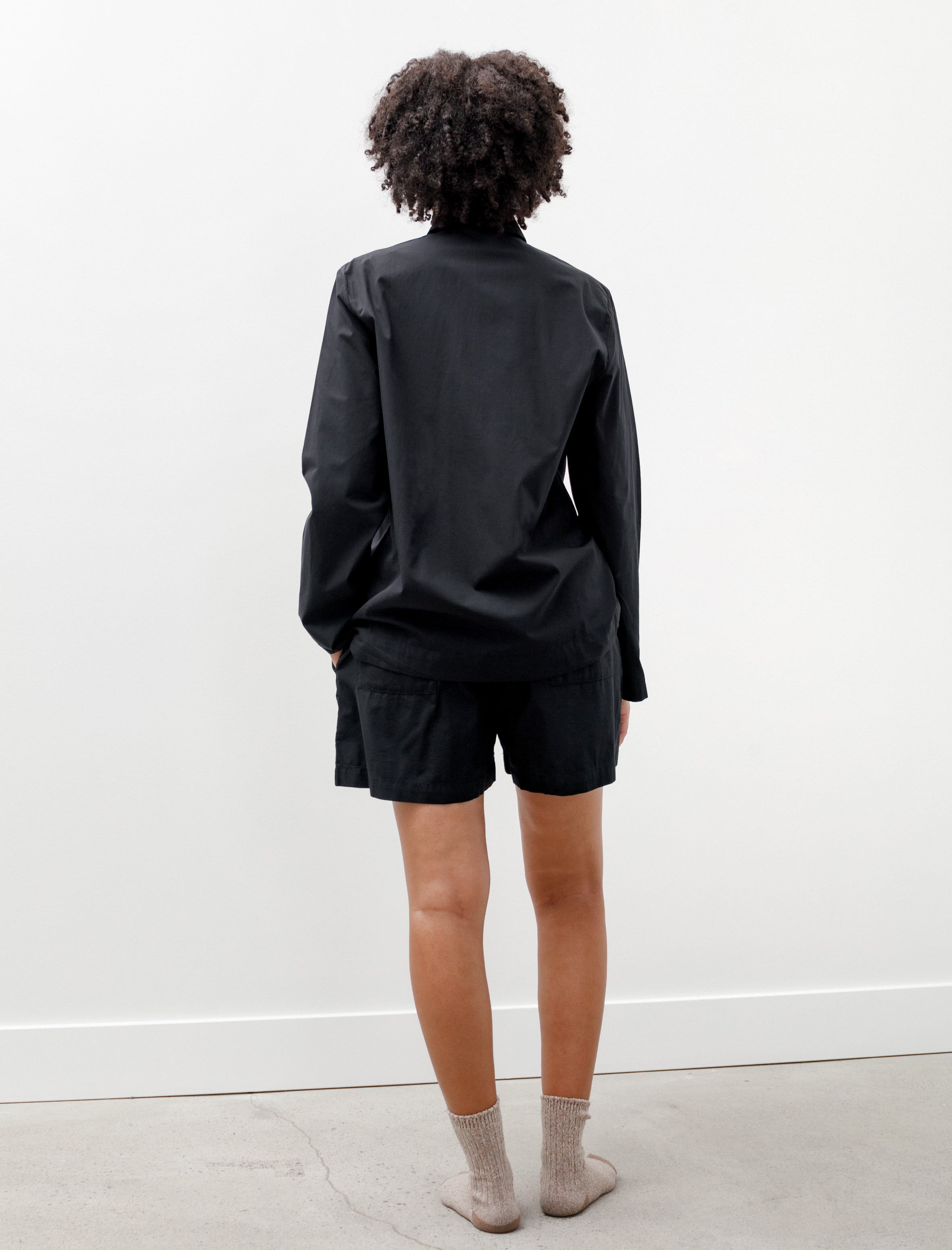 Tekla Poplin Shorts All Black