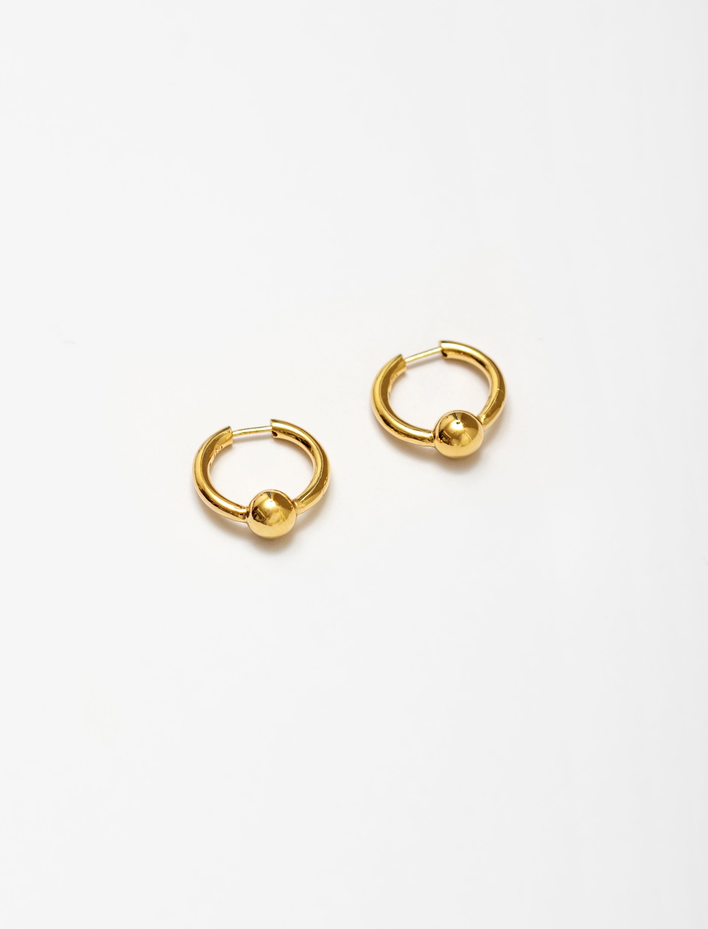 Pearl Earrings Polished Vermeil