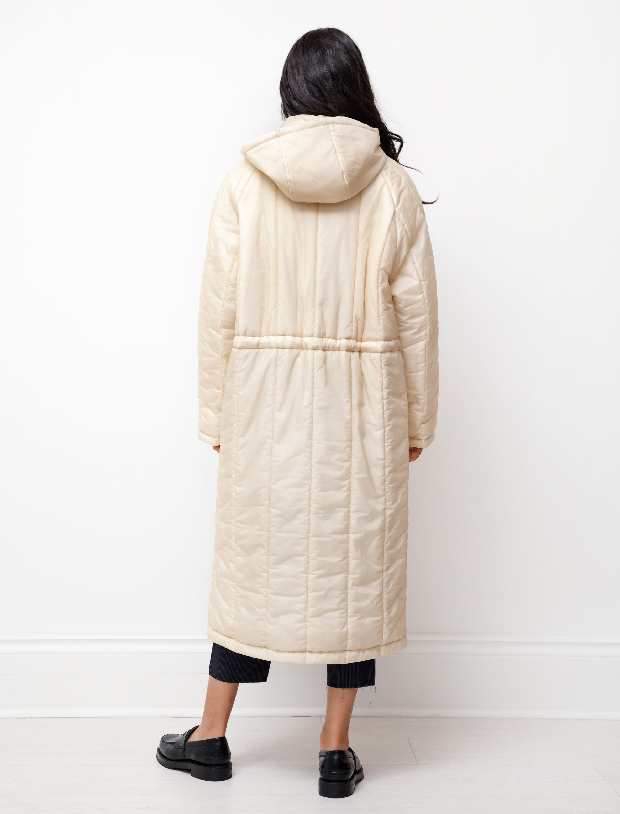 Super Light Airy Nylon Padded Coat Ivory