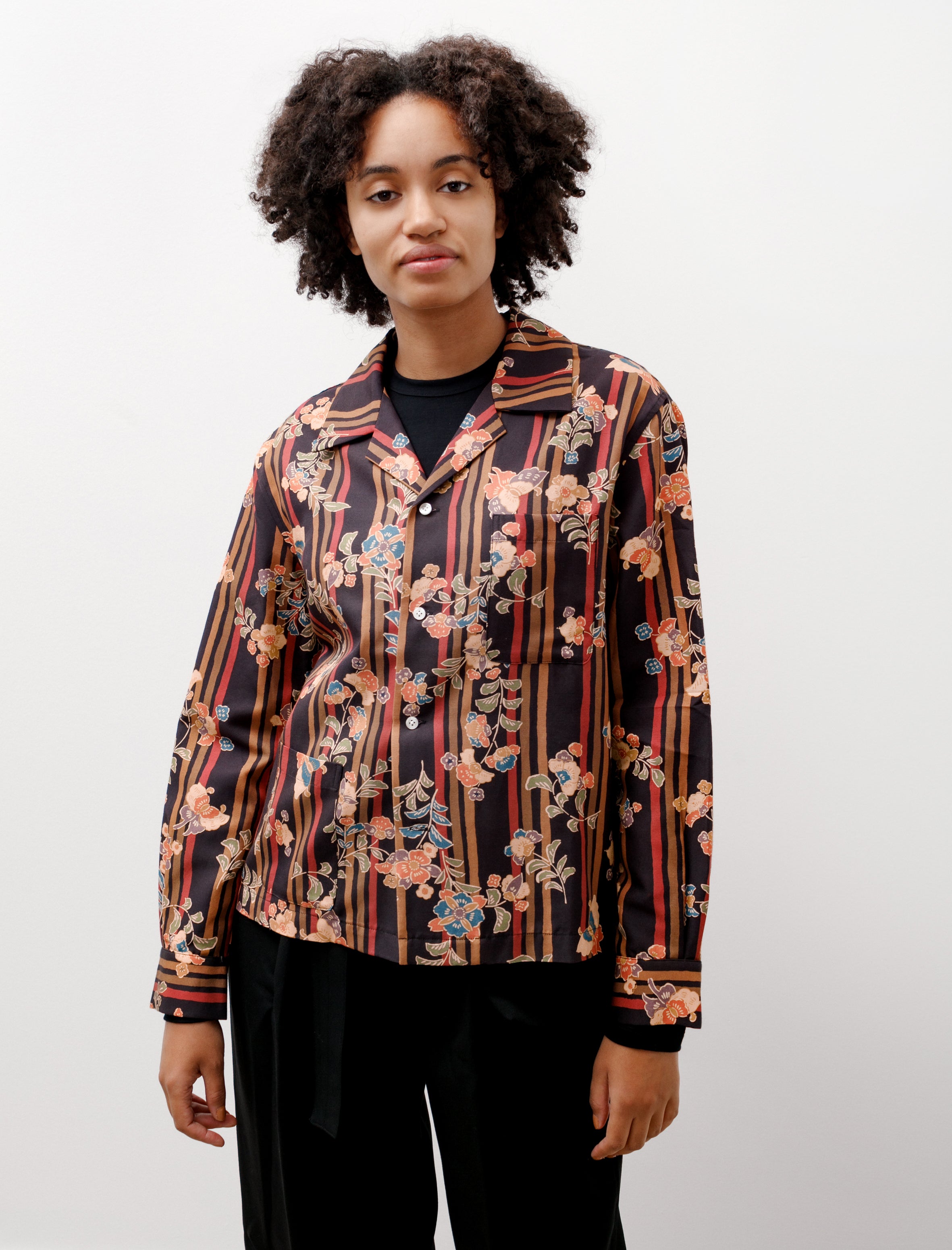 Bode Butterfly Stripe LS Shirt