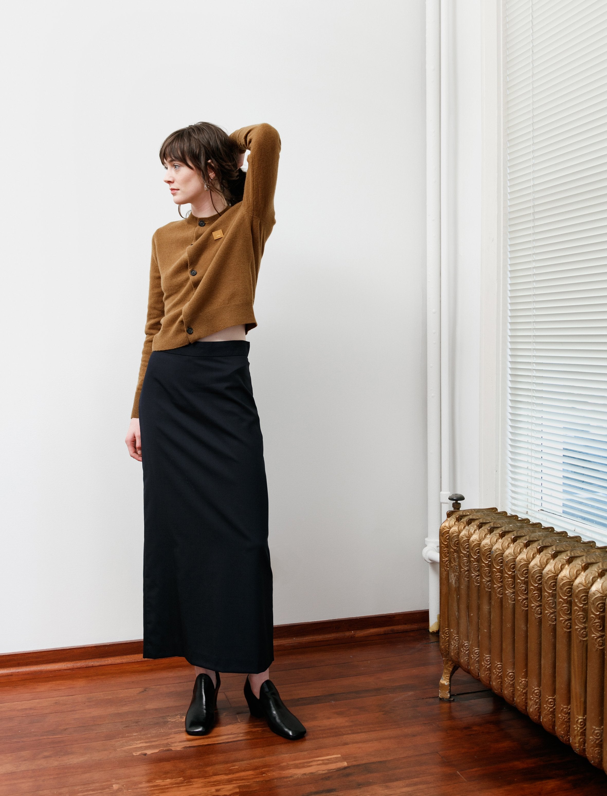 Y's by Yohji Yamamoto Double Layer Float Skirt Black