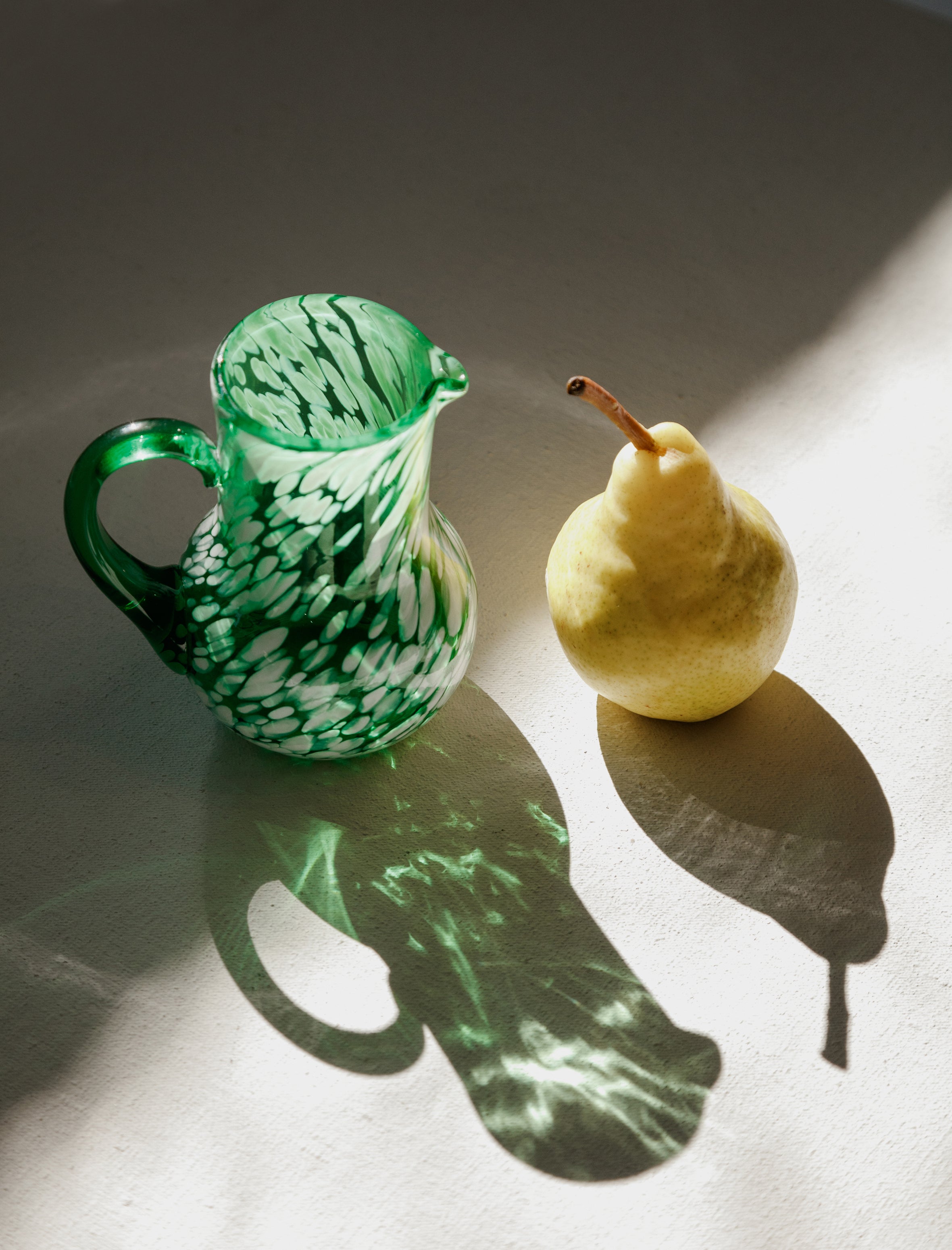 Found Murano Green+White Speckled Mini Pitcher