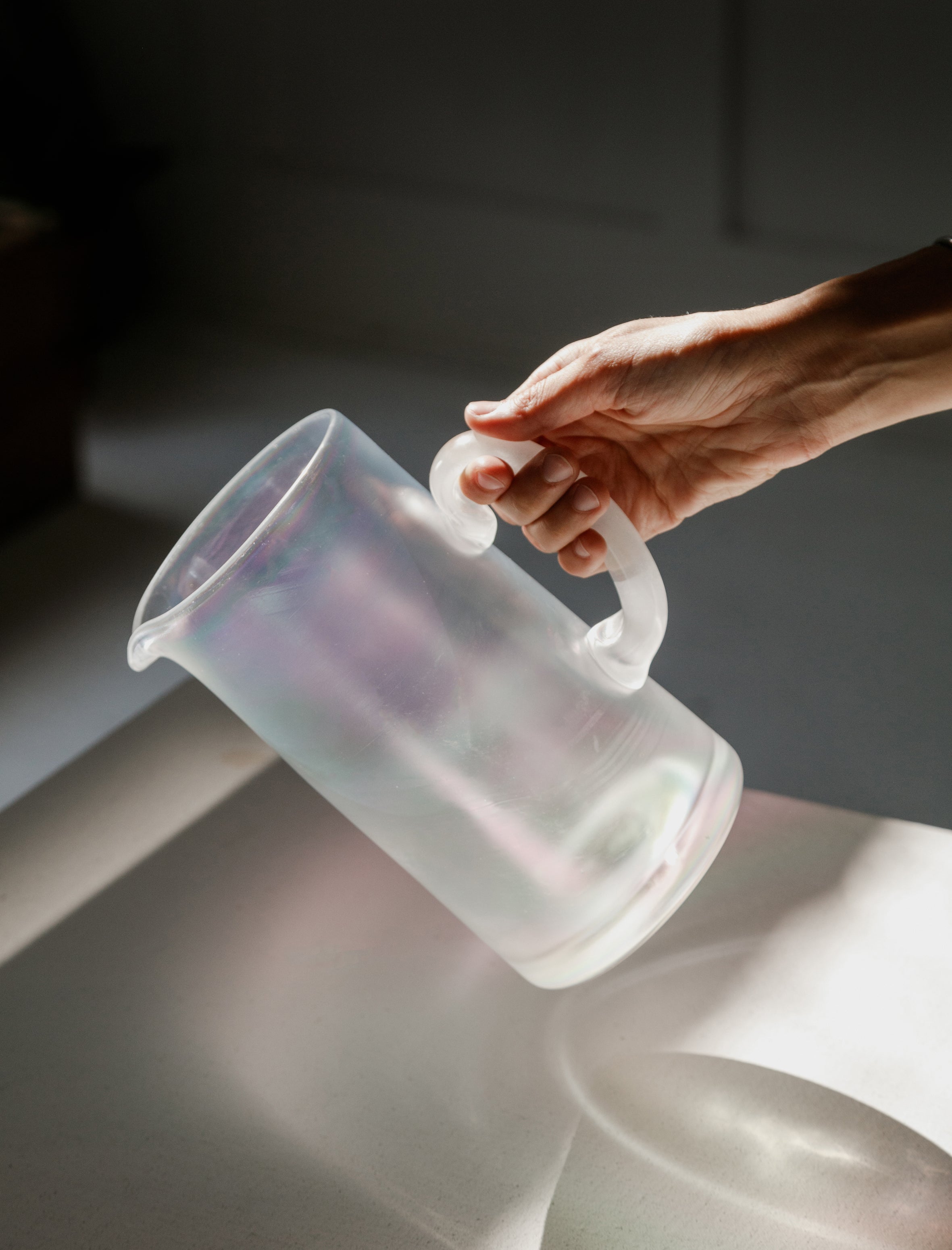 Found Murano Iridescent Glass Pitcher