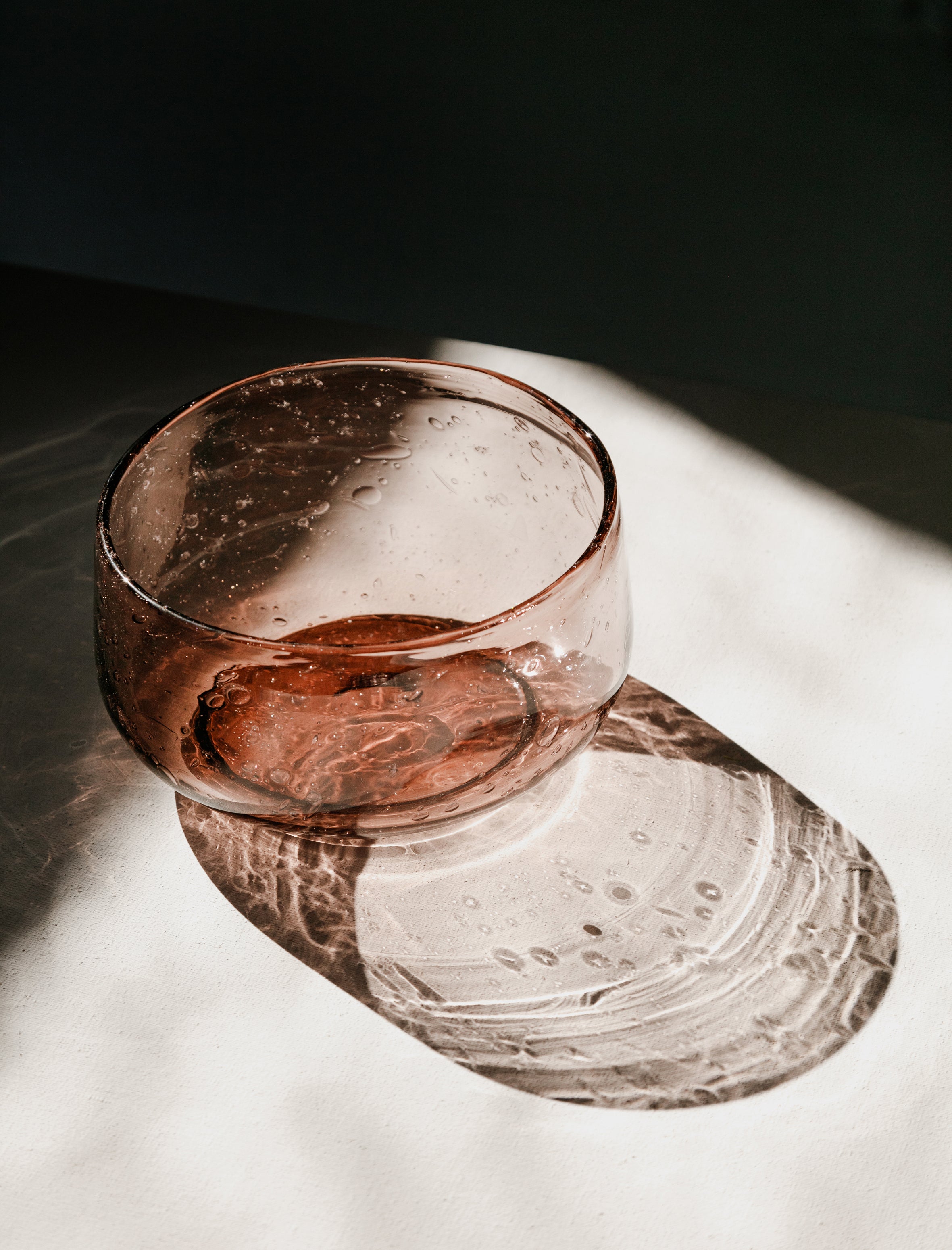 Found by Neighbour Dusty Lavender Biot Glass Serving Bowl