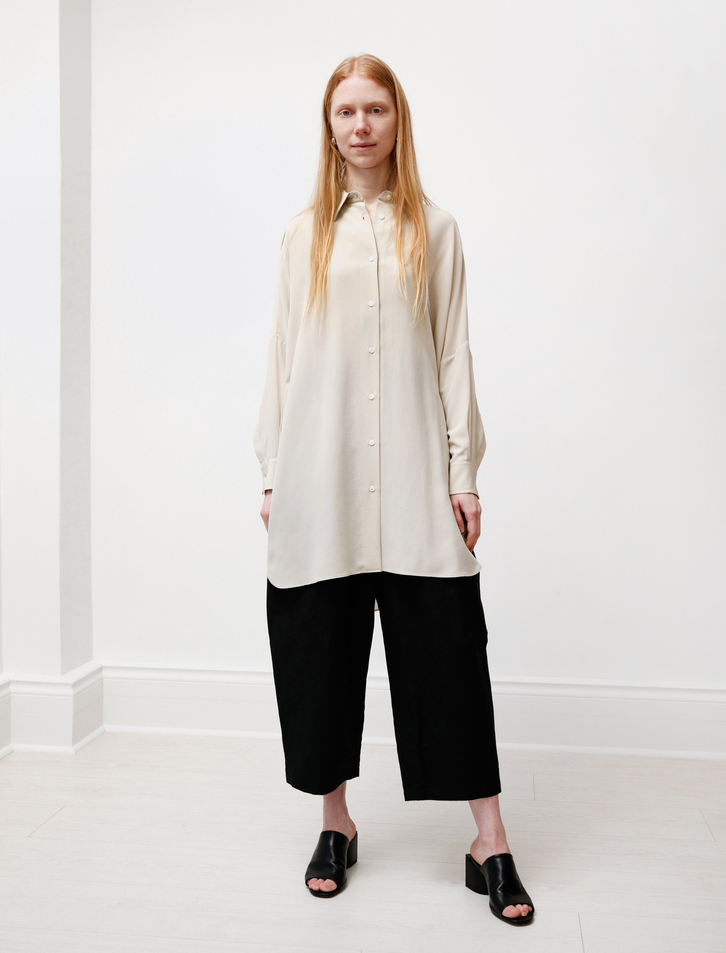 Dusan Oversized Silk Shirt Chino