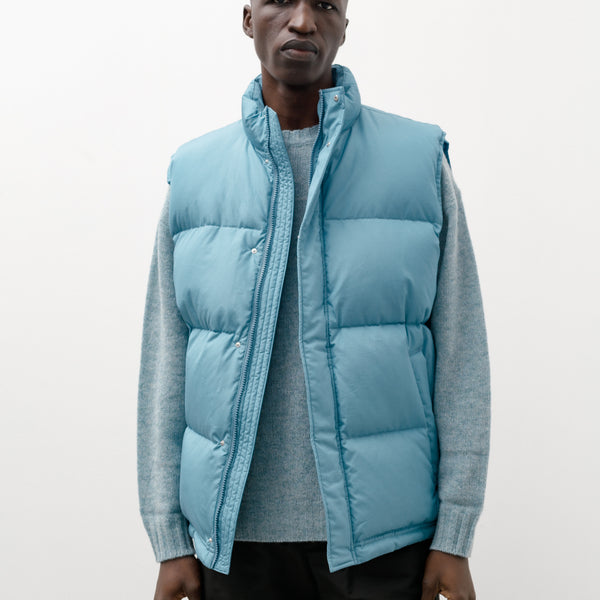 Suvin High Count Down Vest Blue