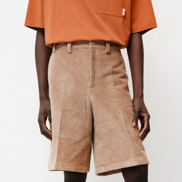 Relaxed Corduroy Shorts Camel