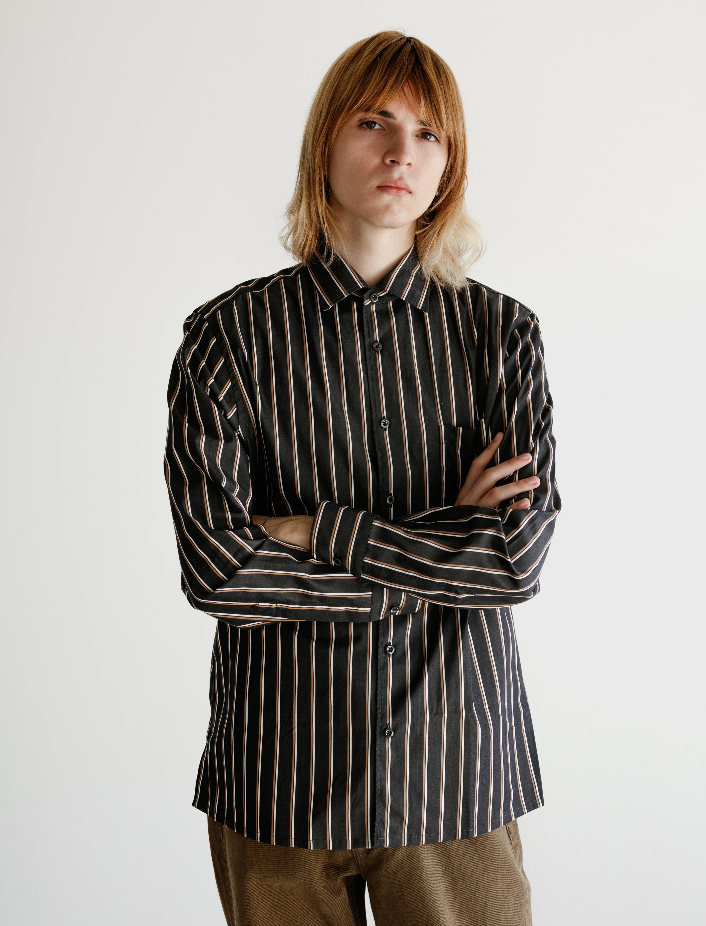 Cobra S.C. Angelo Shirt Black Rust Stripe