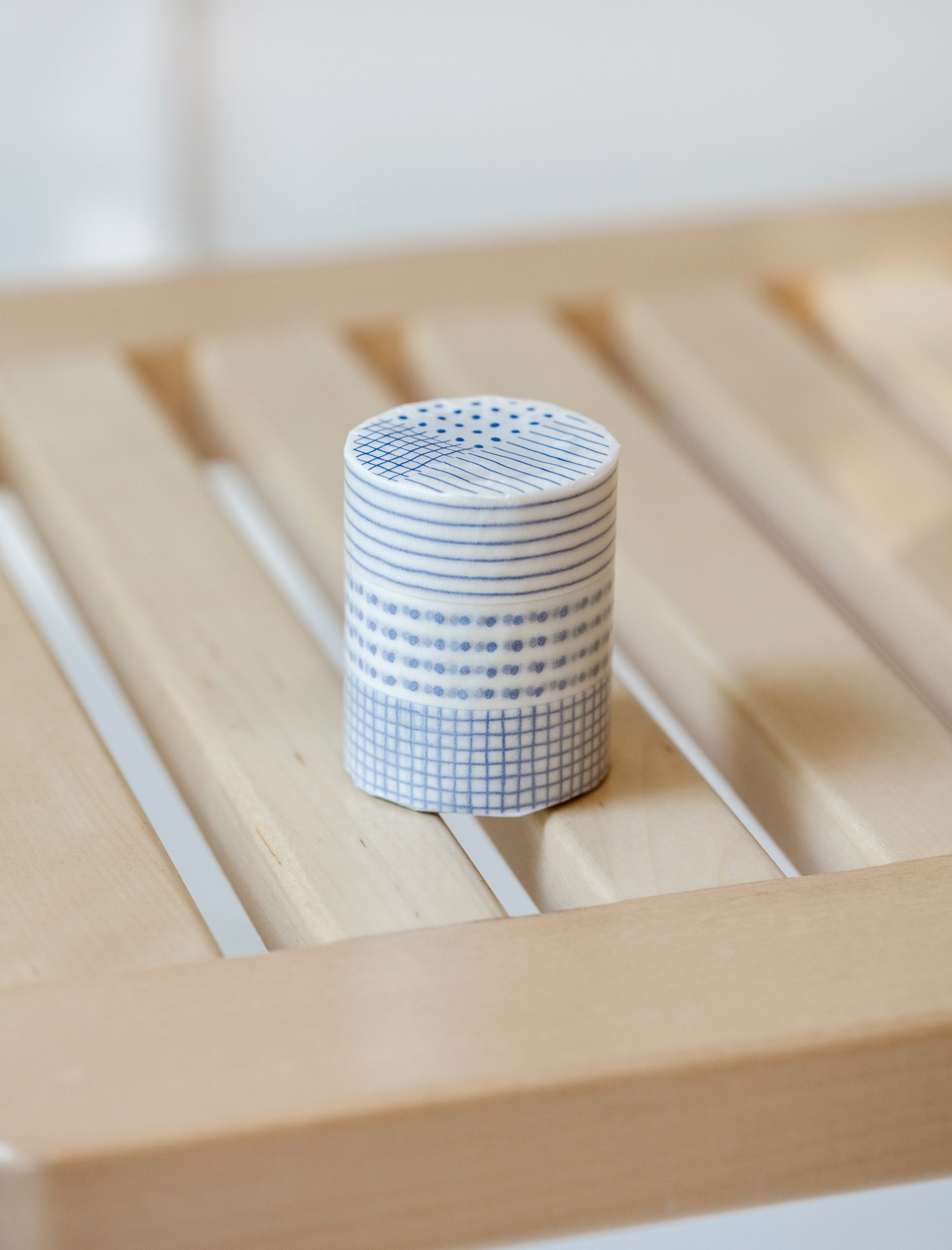 Blue Dot, Stripe, Check Washi Tape