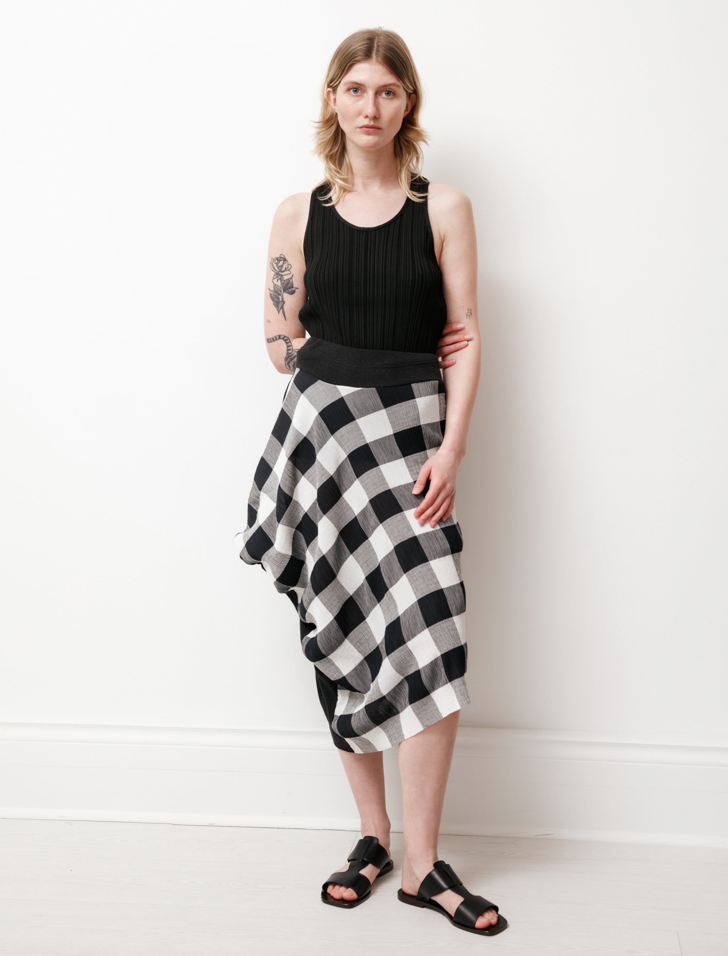 Y's by Yohji Yamamoto Asymmetric Gingham Skirt – Neighbour