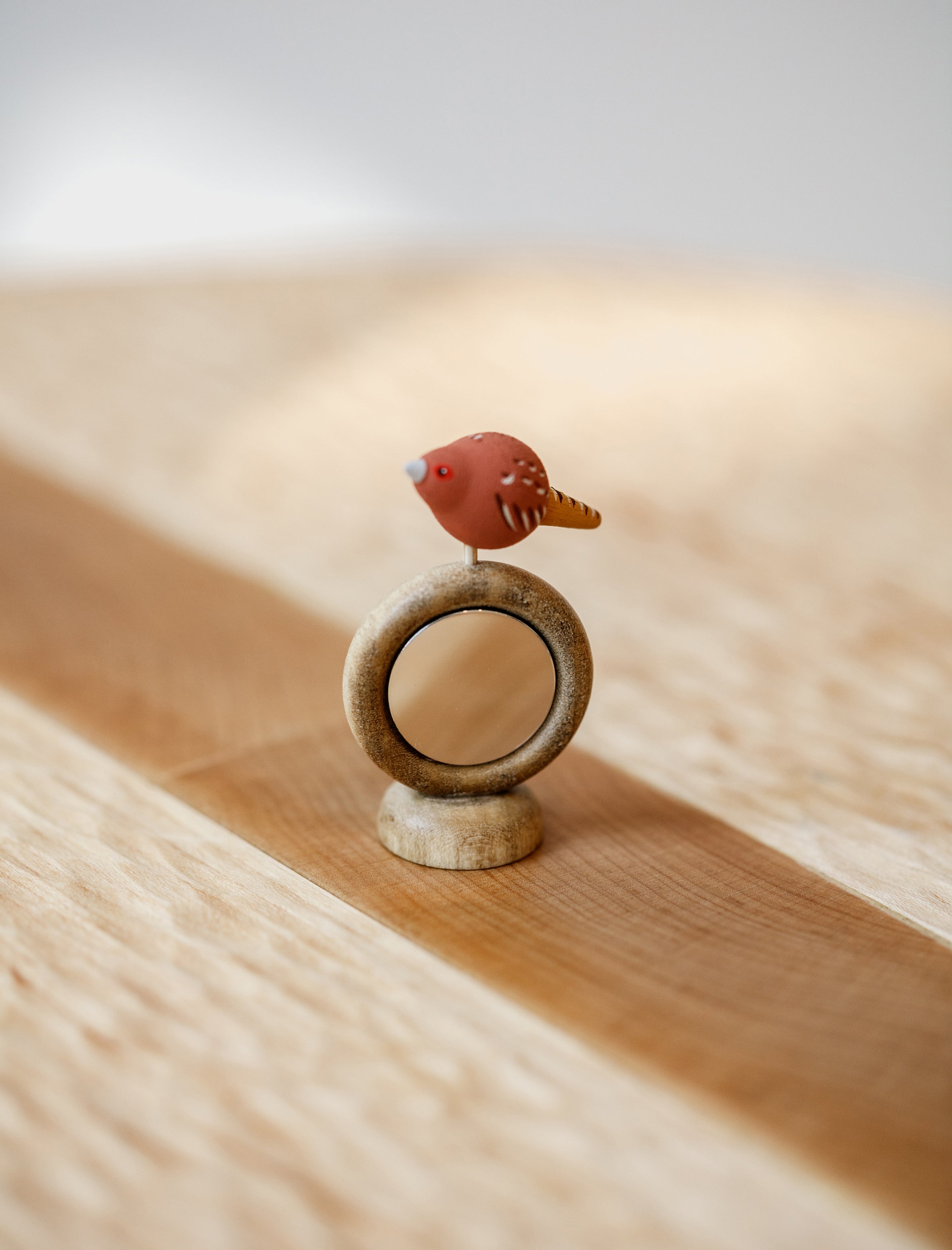 Pheasant + Mirror Wooden Toy