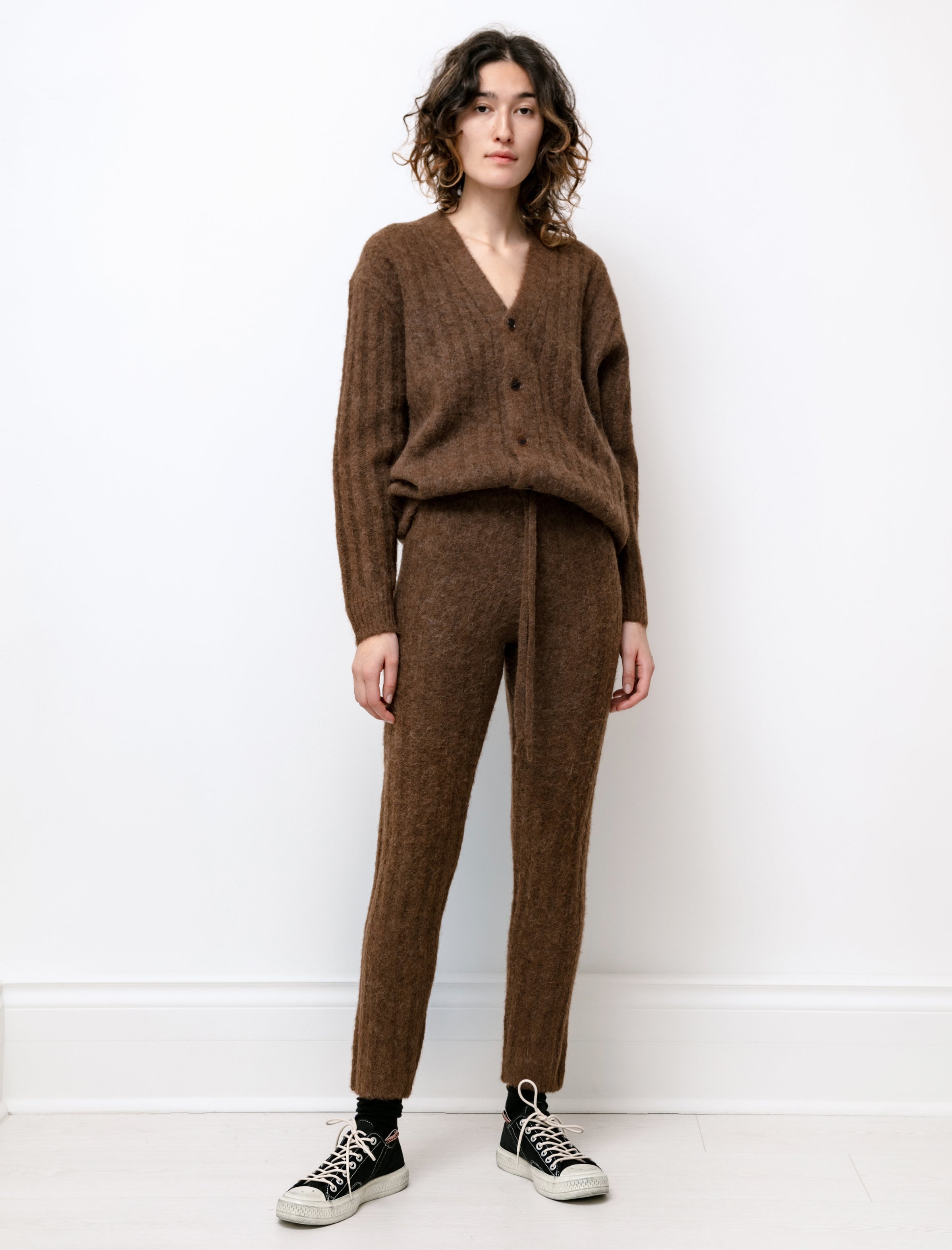 Auralee Baby Alpaca Wool Rib Pants Brown – Neighbour