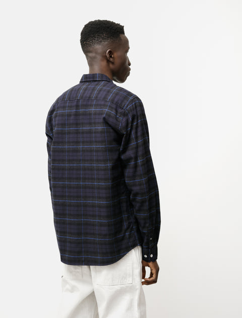 Norse Projects Anton Brushed Flannel Navy Check – Neighbour
