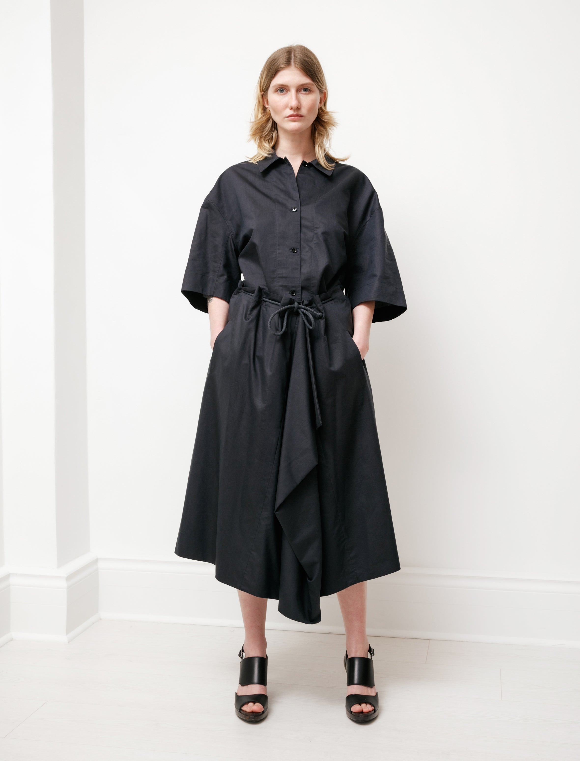 Lemaire Loose Skirt Marine Black