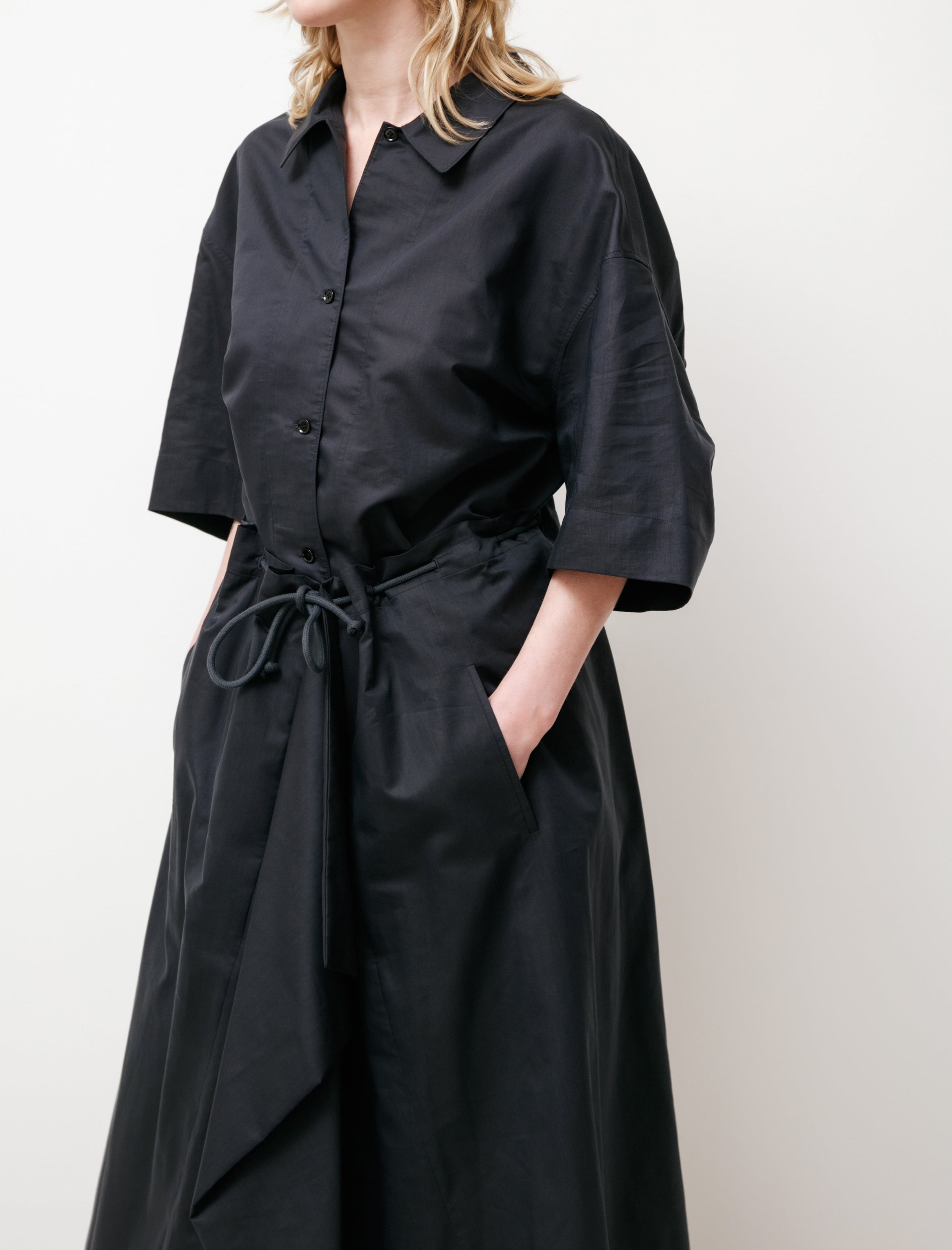 Lemaire Loose Skirt Marine Black