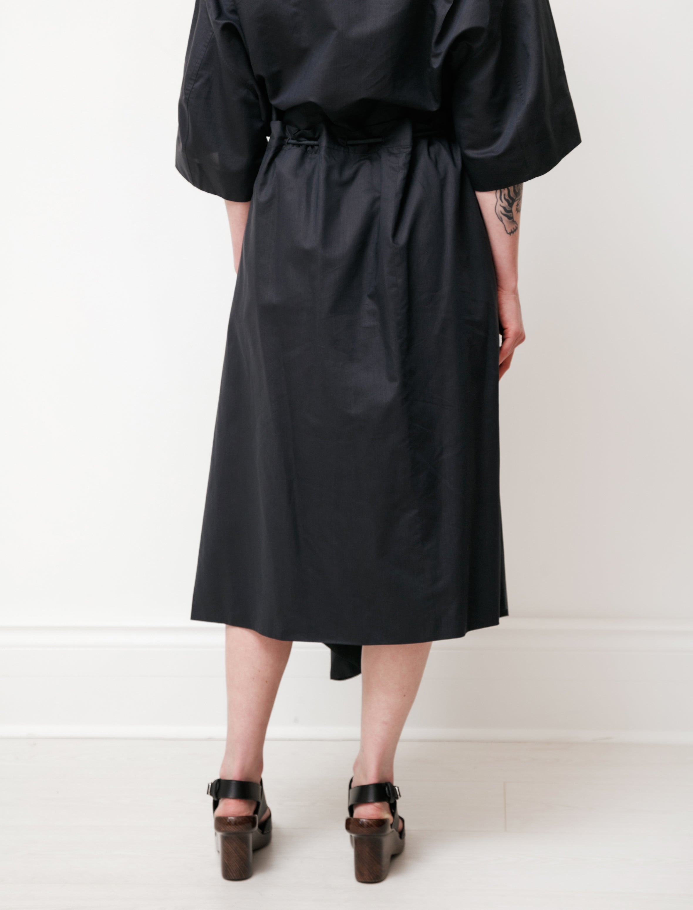 Lemaire Loose Skirt Marine Black