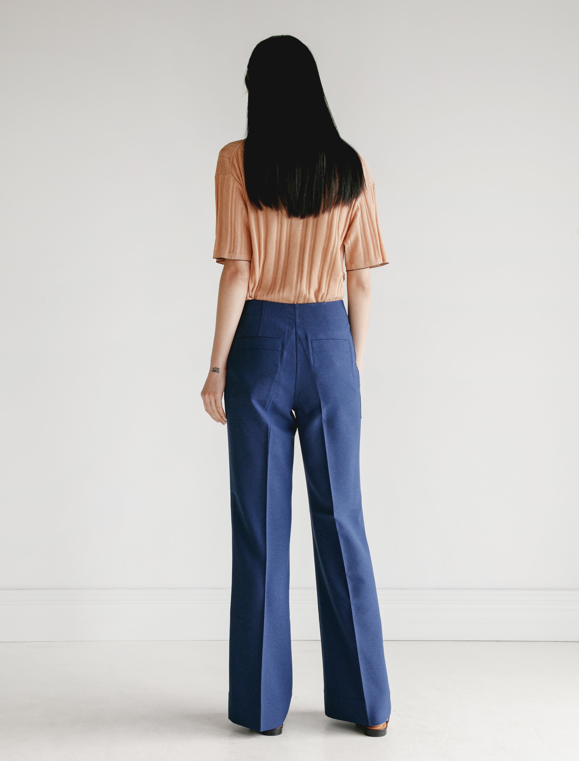 Acne Studios Portia Trousers Workwear Blue