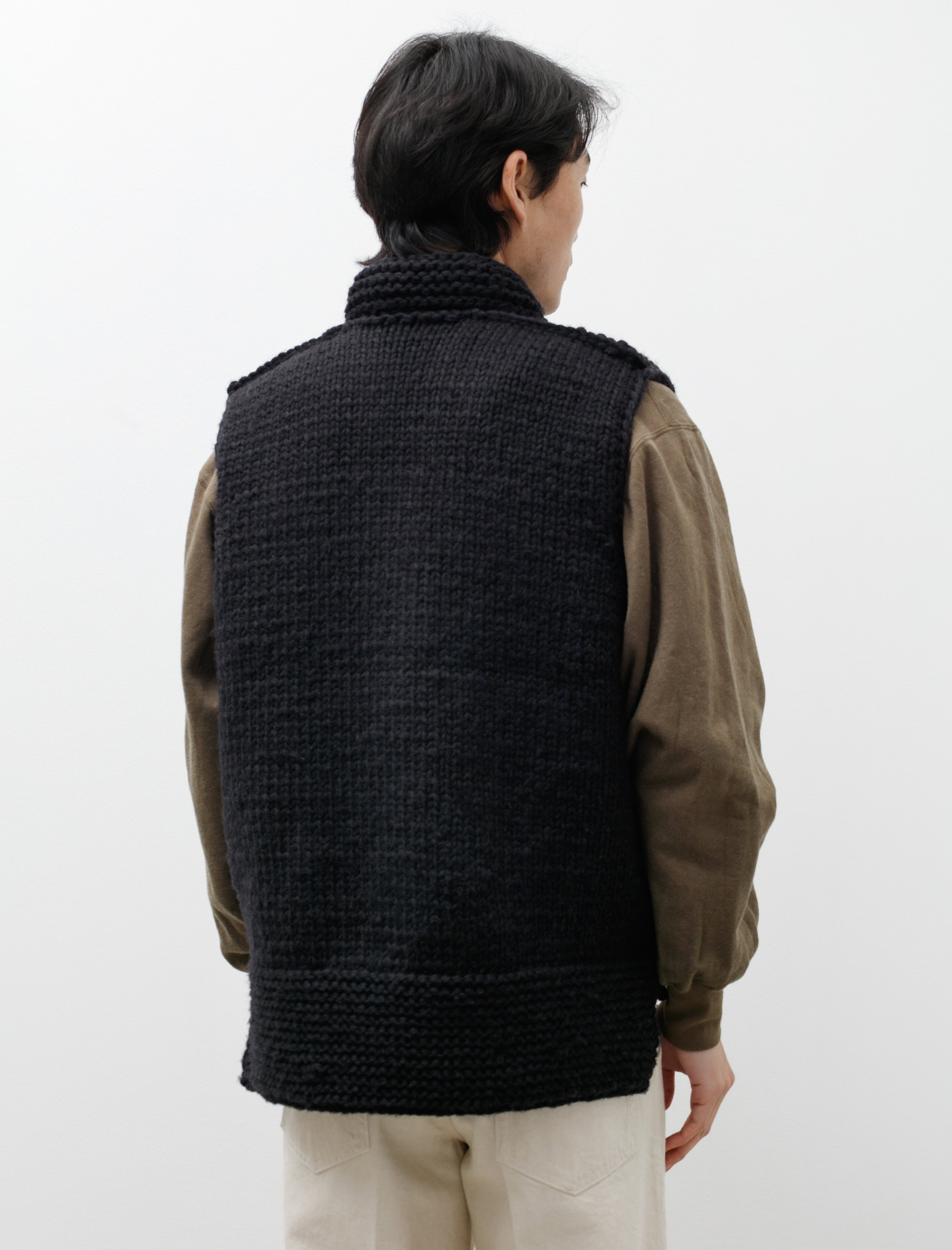 Dana Lee Brown Hand Knit Vest Kettle Black