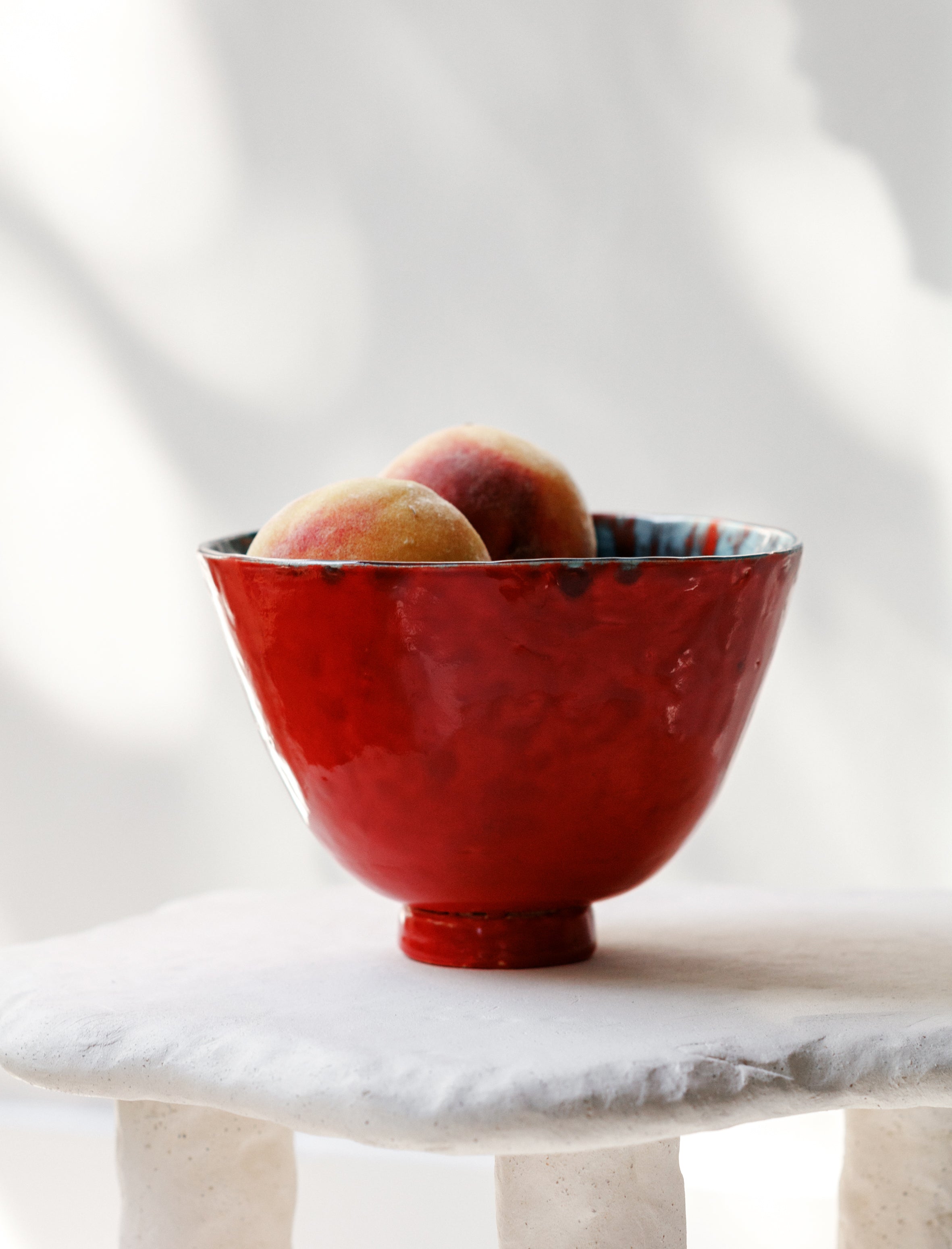 Found by Neighbour Handmade Tall Bowl Red Algae