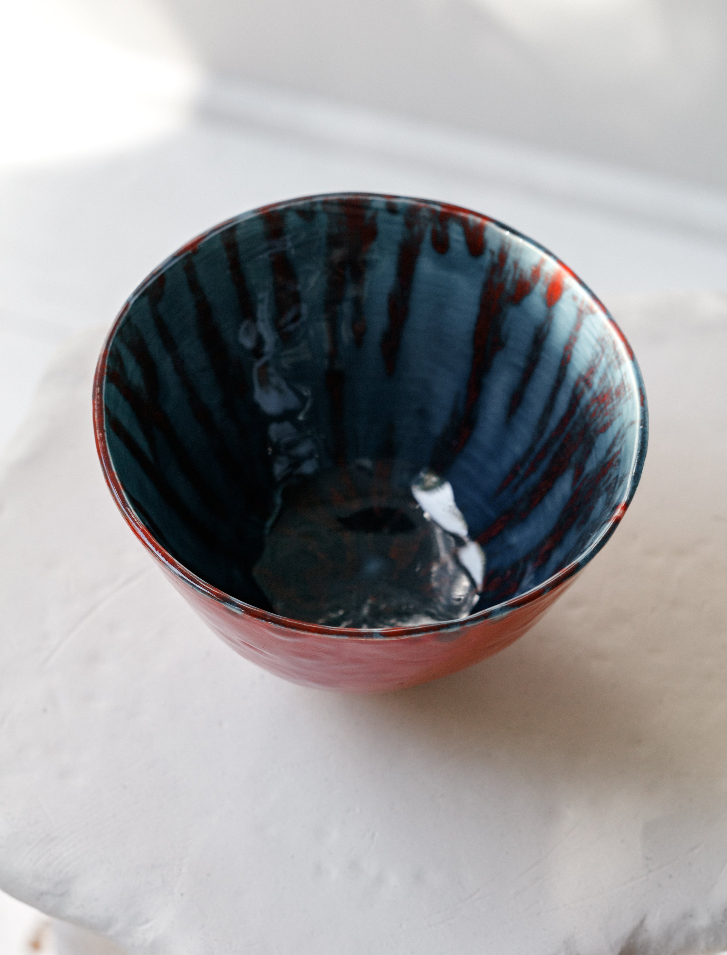 Found by Neighbour Handmade Tall Bowl Red Algae