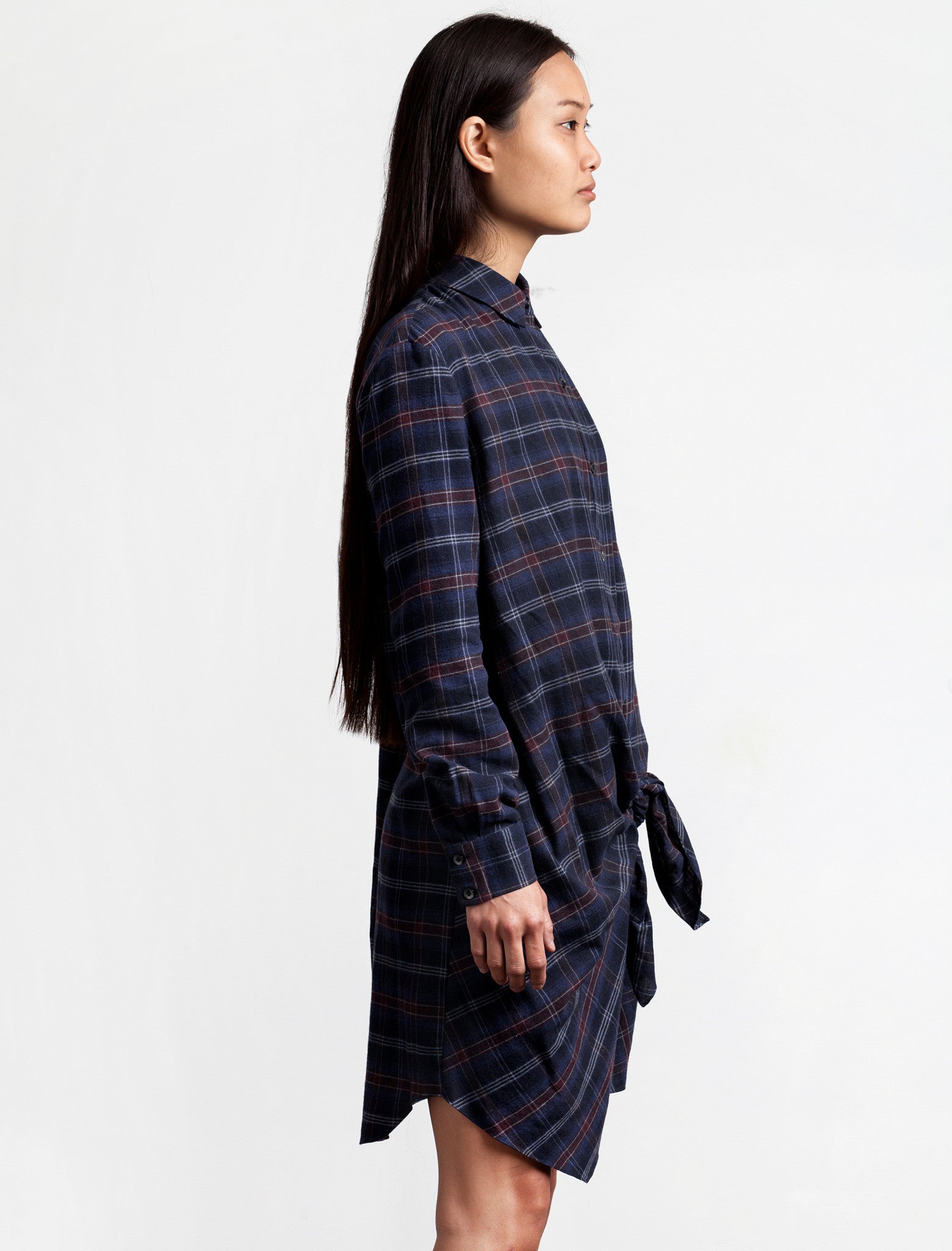 Thakoon Addition Flannel Side Tie Dress