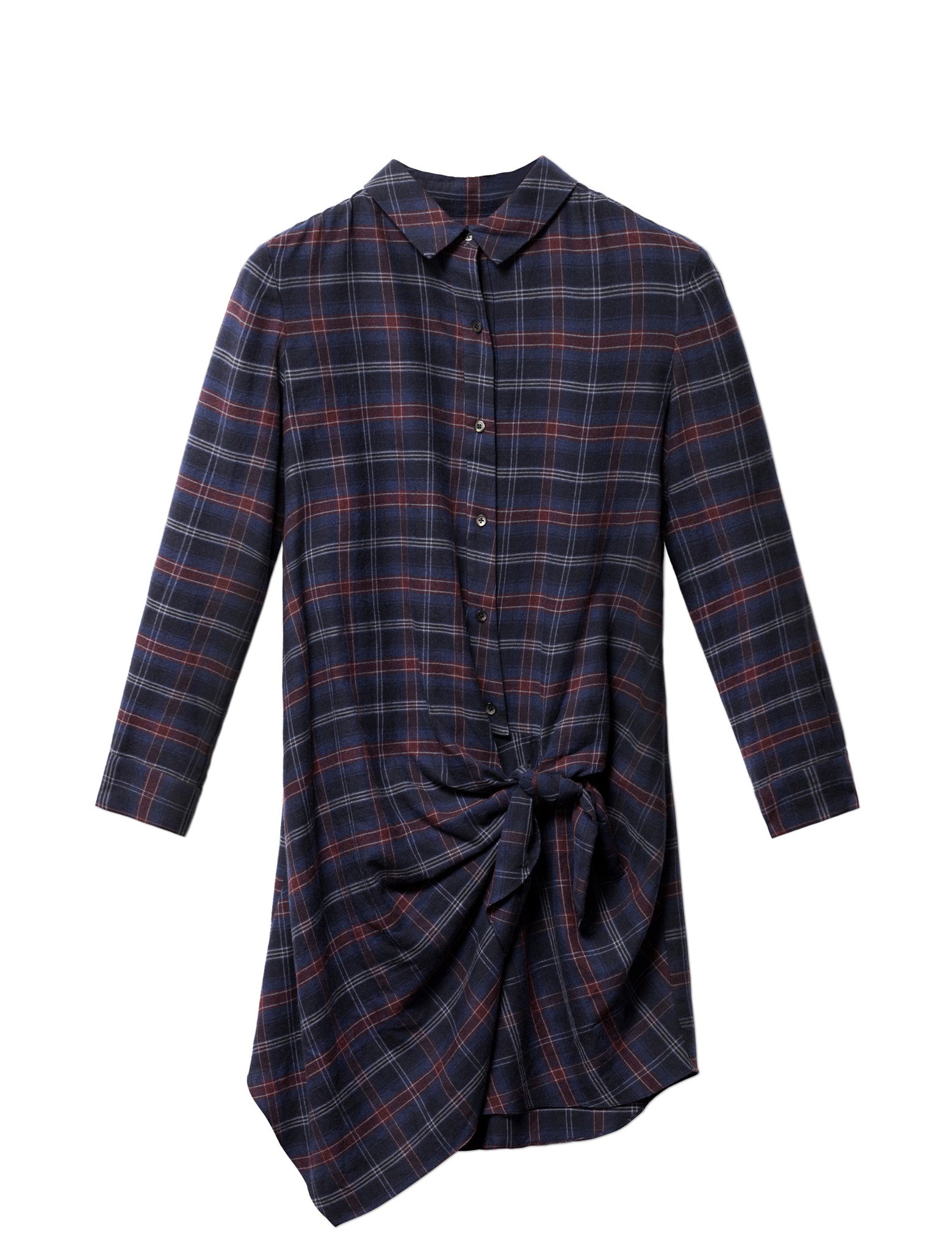 Thakoon Addition Flannel Side Tie Dress